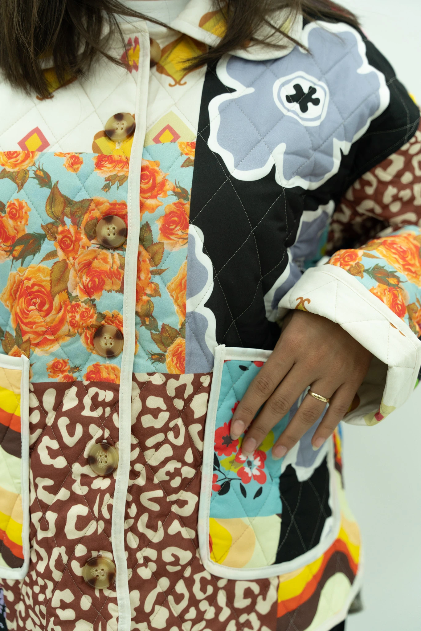 Yakalı Kapitone Ceket