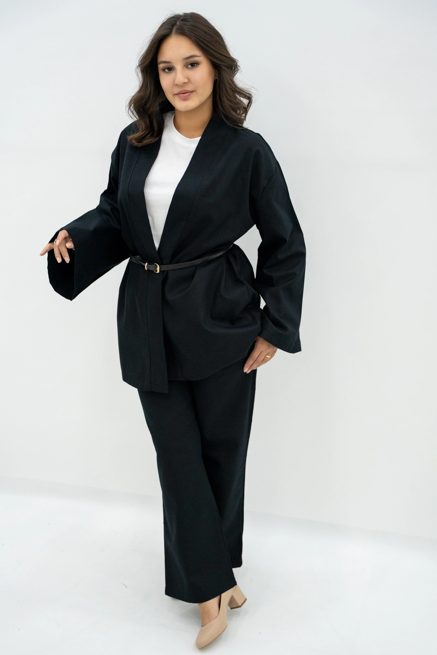 Kemerli Kimono Takım