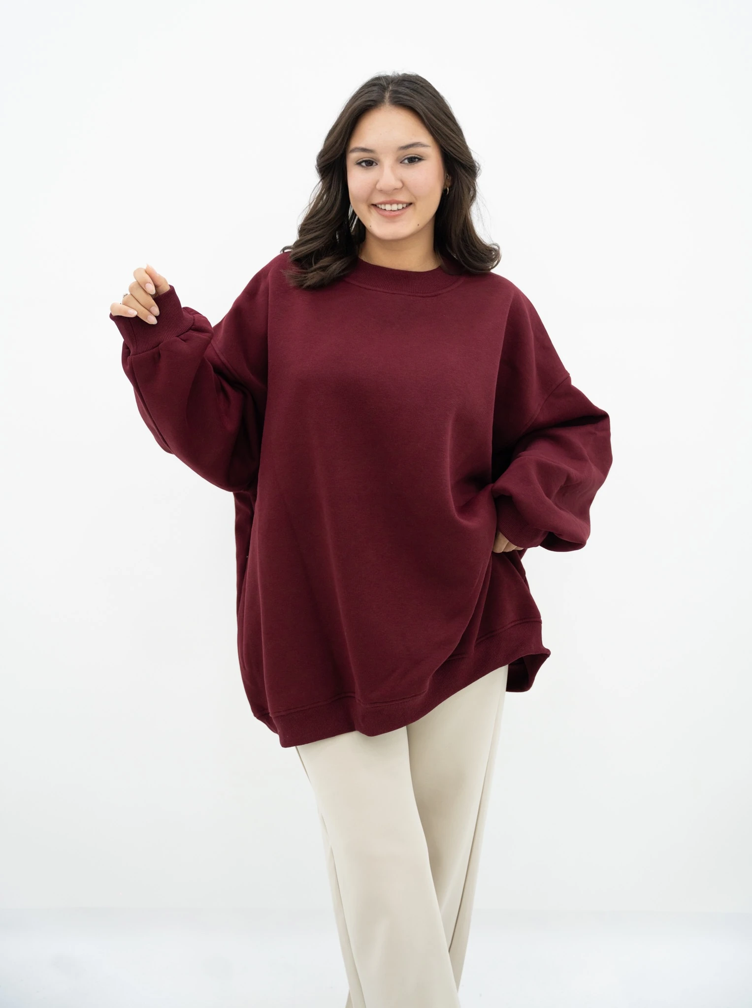 Basic Sweatshirt - Bordo