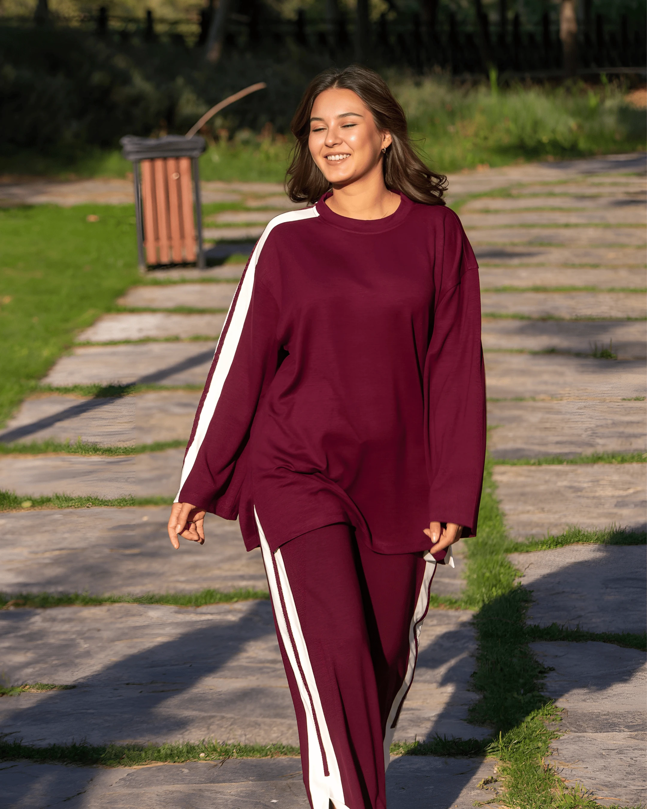 Çift Garni Detaylı Oysho Takım