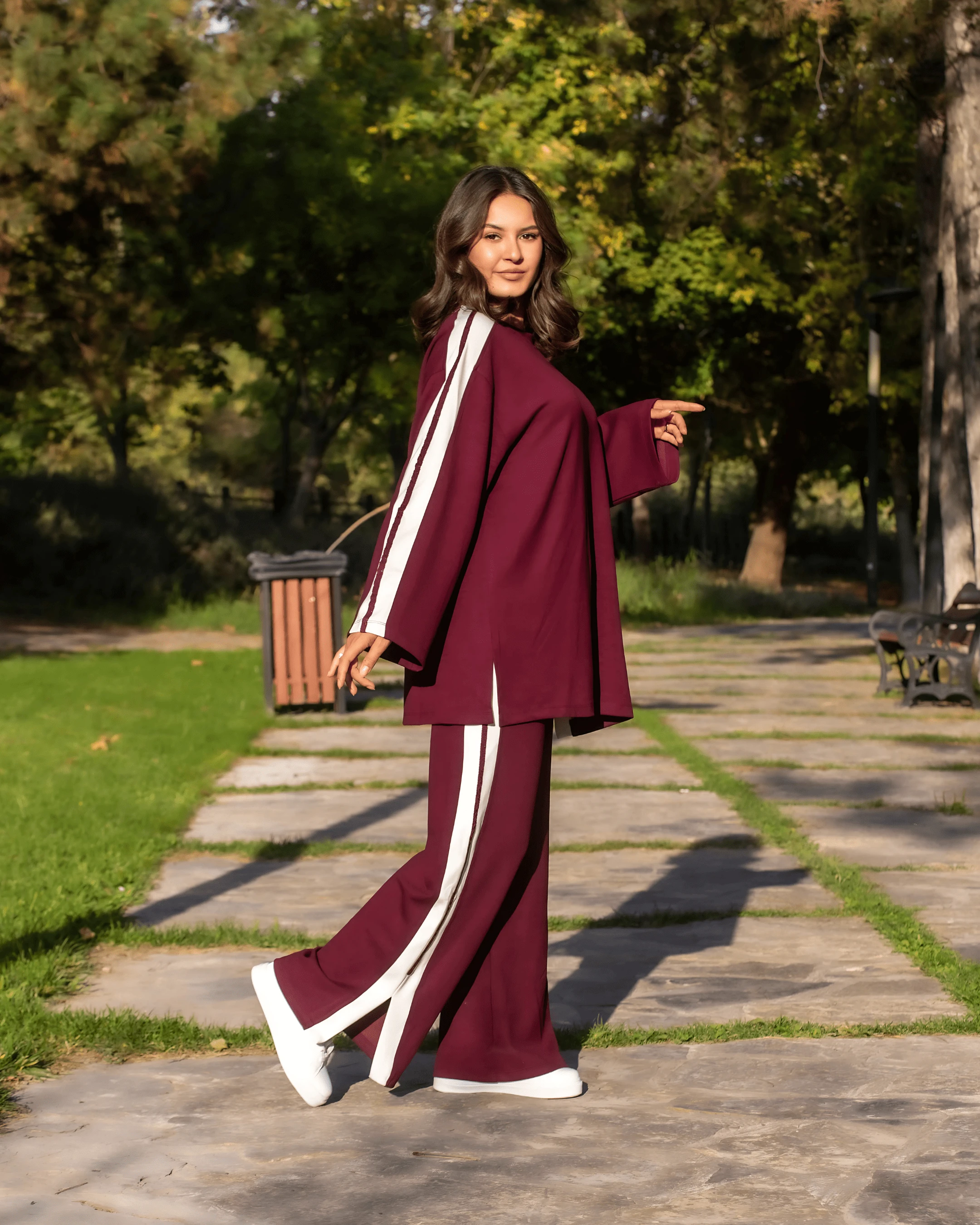 Çift Garni Detaylı Oysho Takım