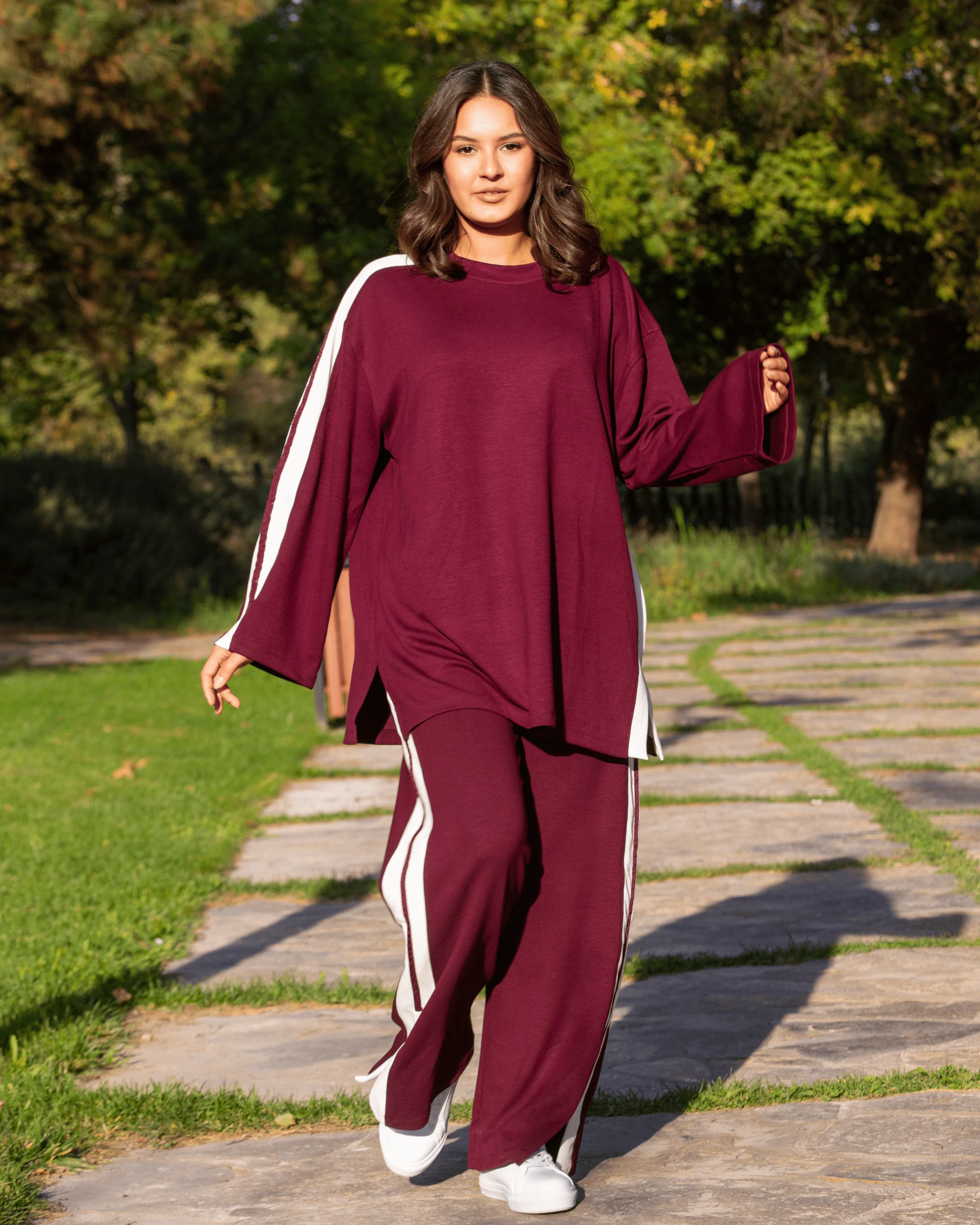 Çift Garni Detaylı Oysho Takım