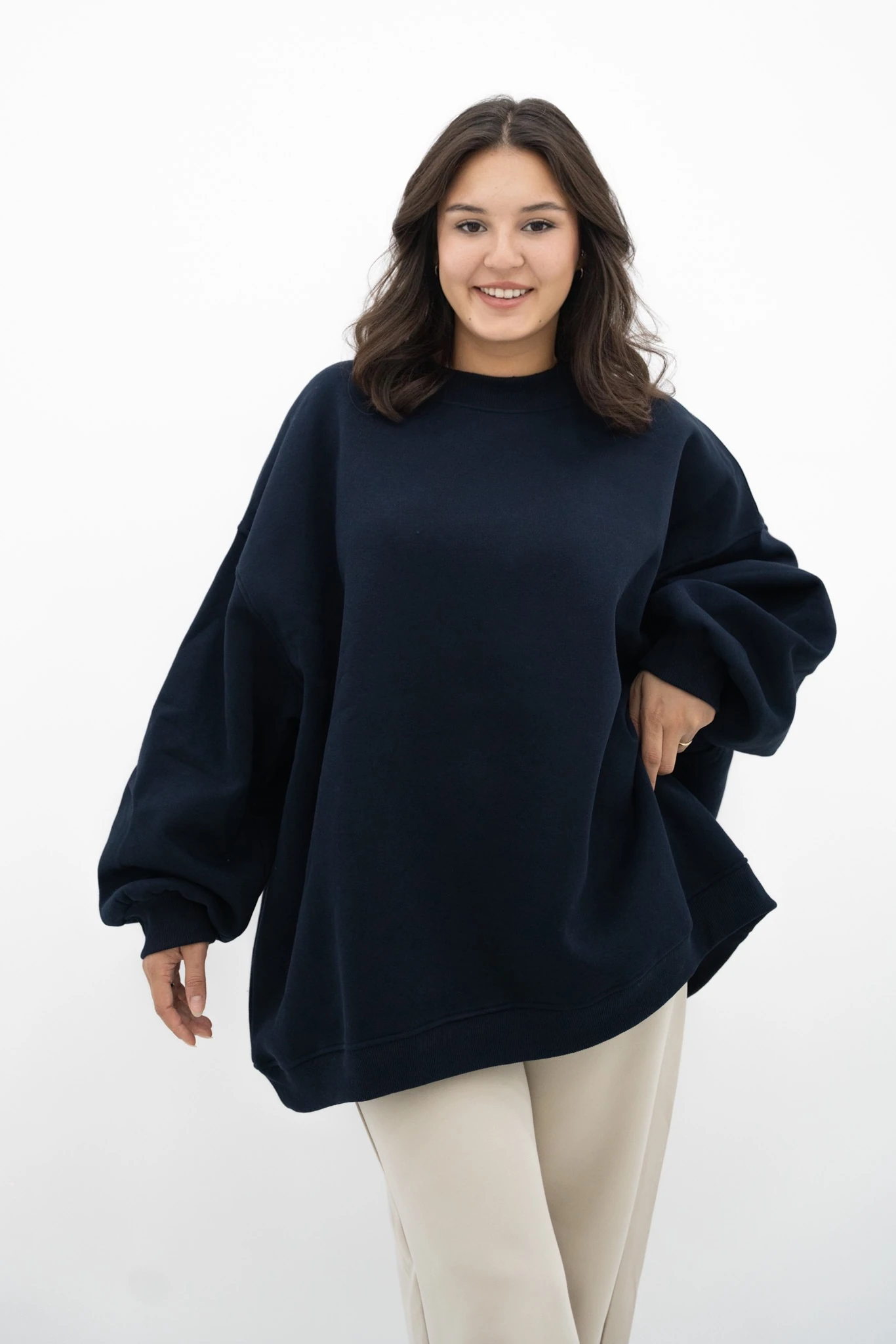 Basic Sweatshirt - Lacivert