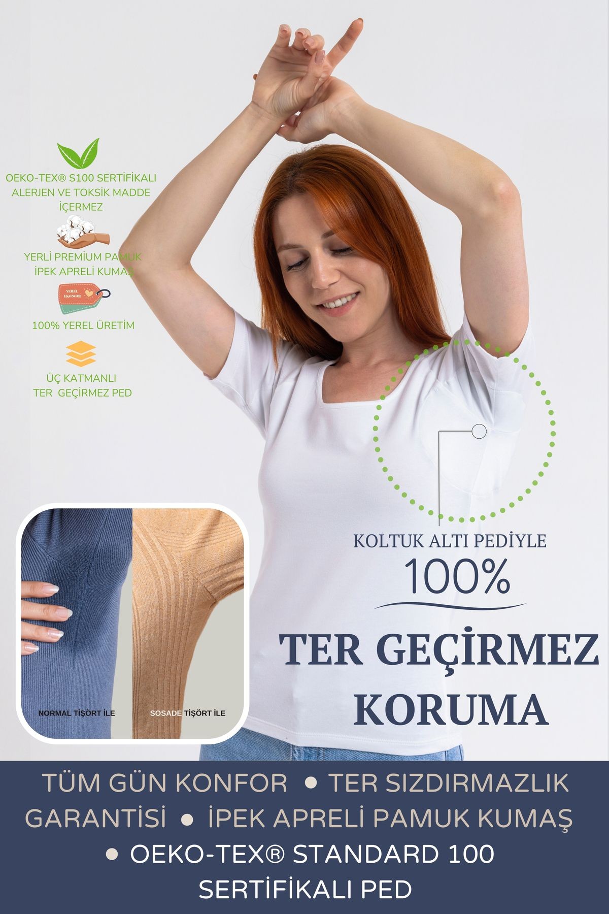 Kadın Basic Tişört · Dar Kesim - Beyaz