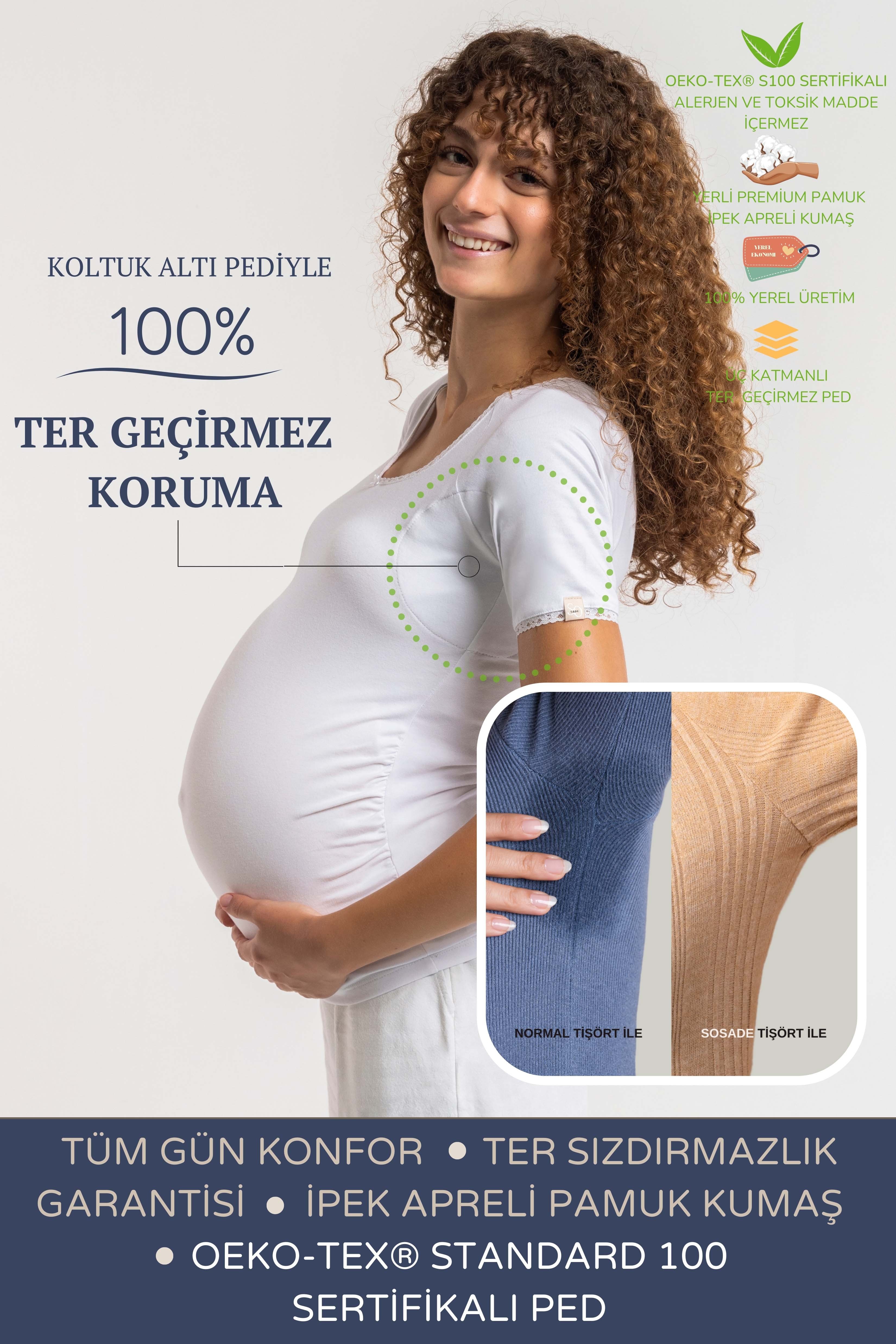 Hamile Tişört · Dar Kesim - Beyaz