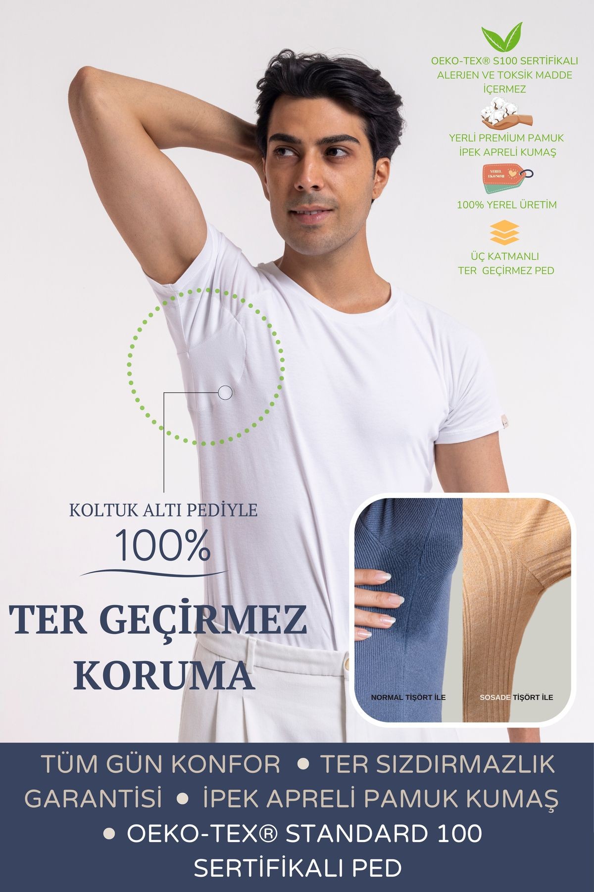 Erkek Basic Tişört · Dar Kesim - Beyaz