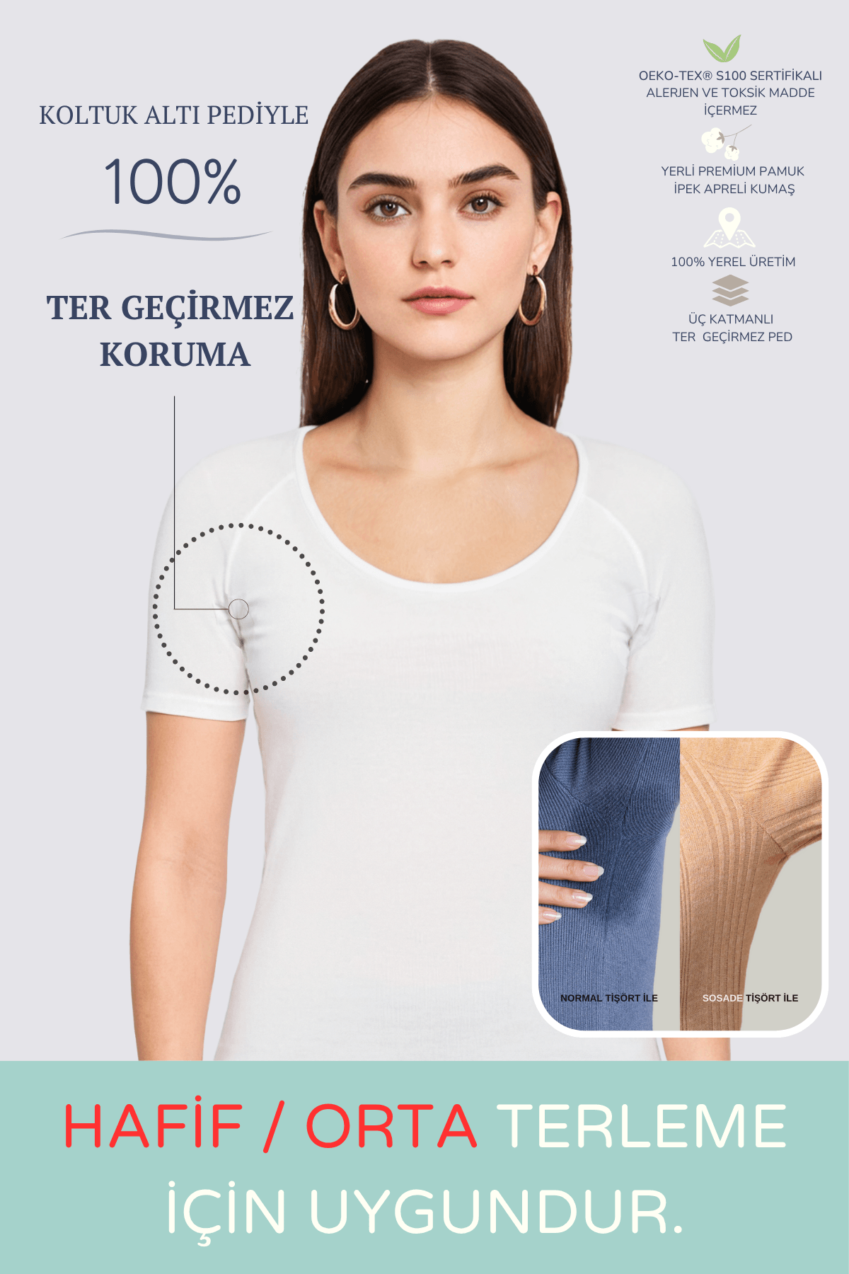 Kadın Basic Tişört · Dar Kesim - Beyaz
