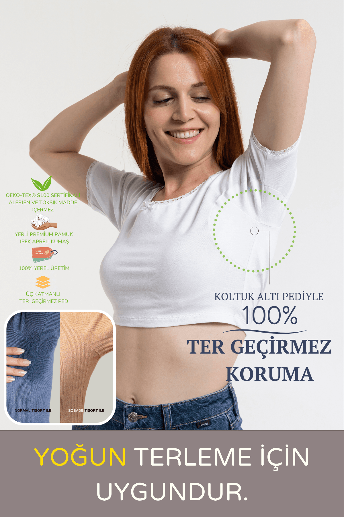 Crop Tişört · Dar Kesim - Beyaz