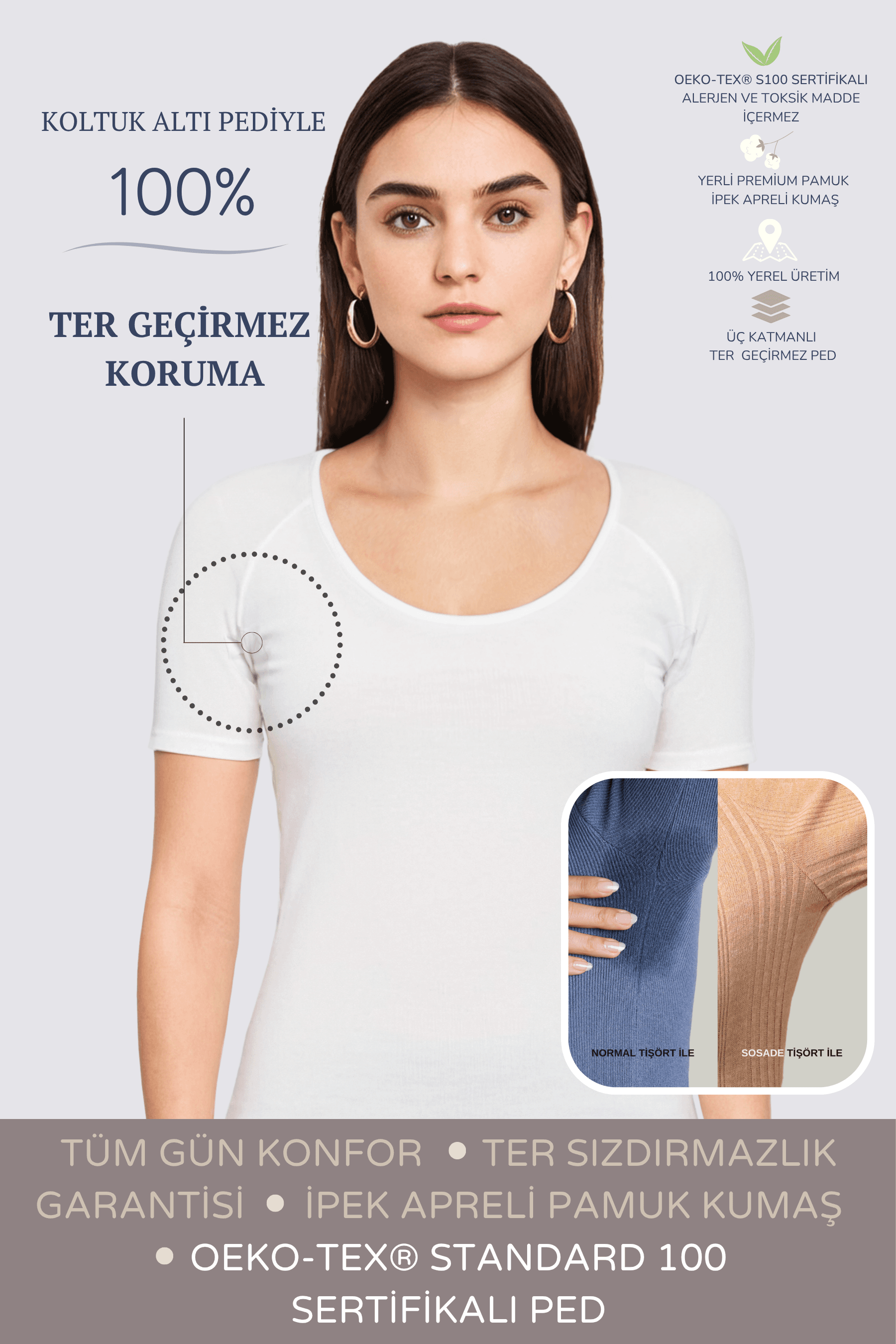 Kadın Basic Tişört · Dar Kesim - Beyaz