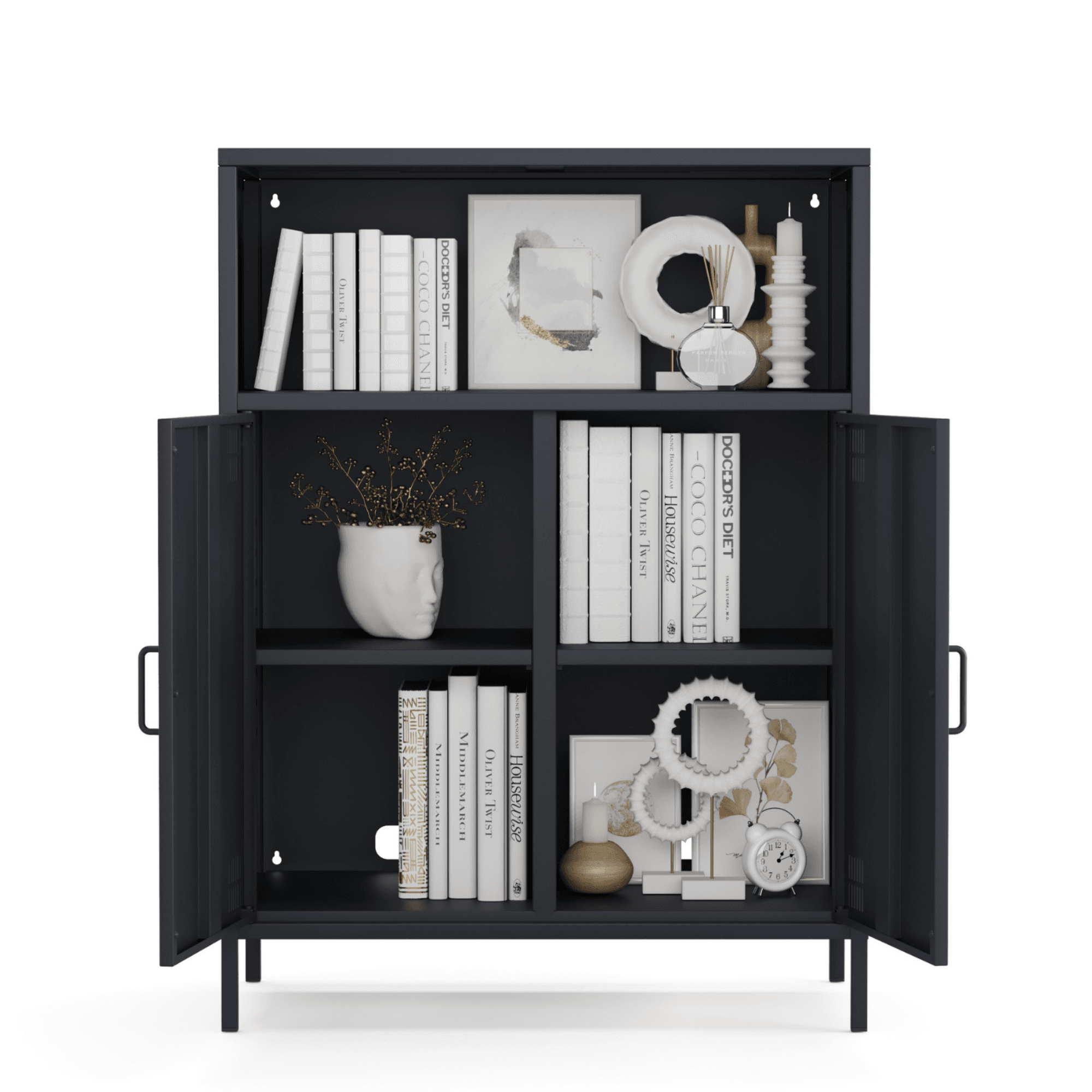 Pera Metal Dolap 2 Kapılı, Açık Raflı 80,50 x 40 x 109,50 cm - 9 Renk Seçeneği Bulunmaktadır