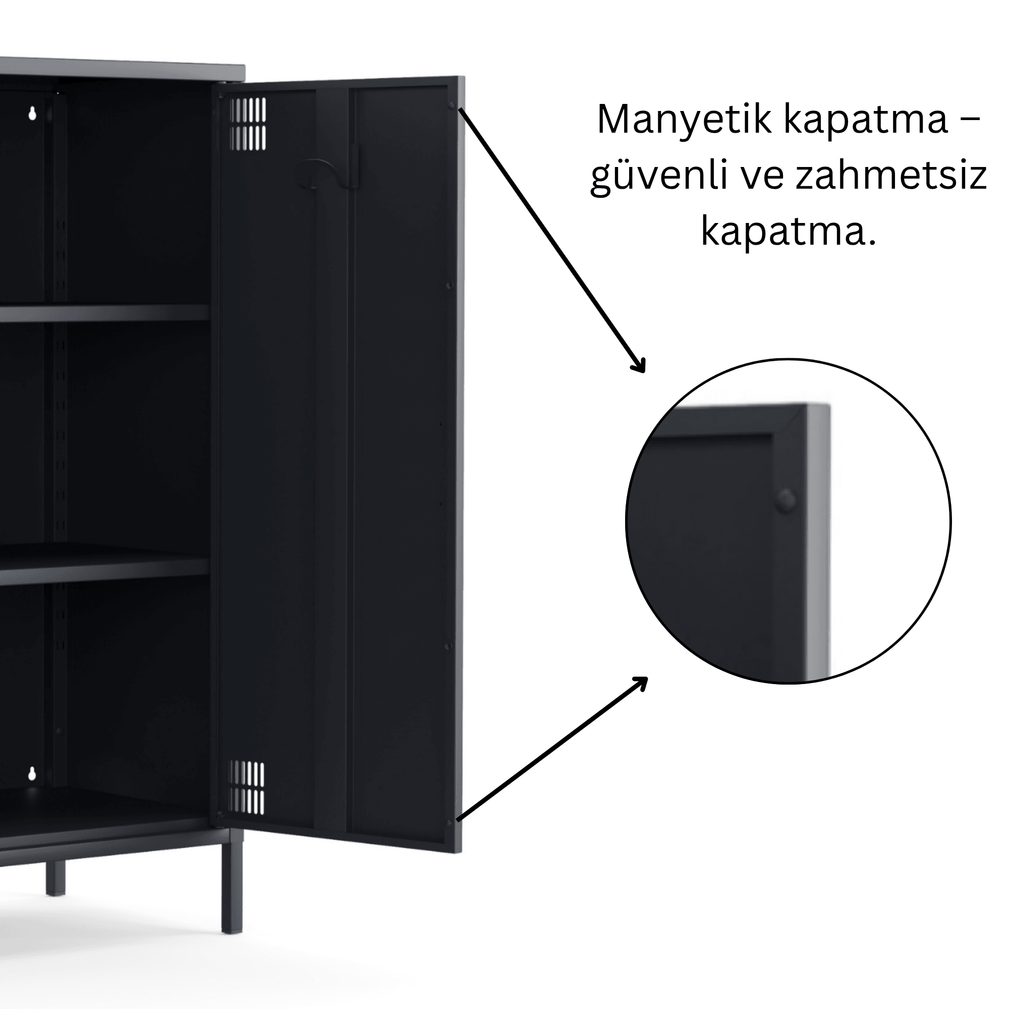 Pera Metal Dolap 2 Kapılı 80,50 x 40 x 109,50 cm - 9 Renk Seçeneği Bulunmaktadır