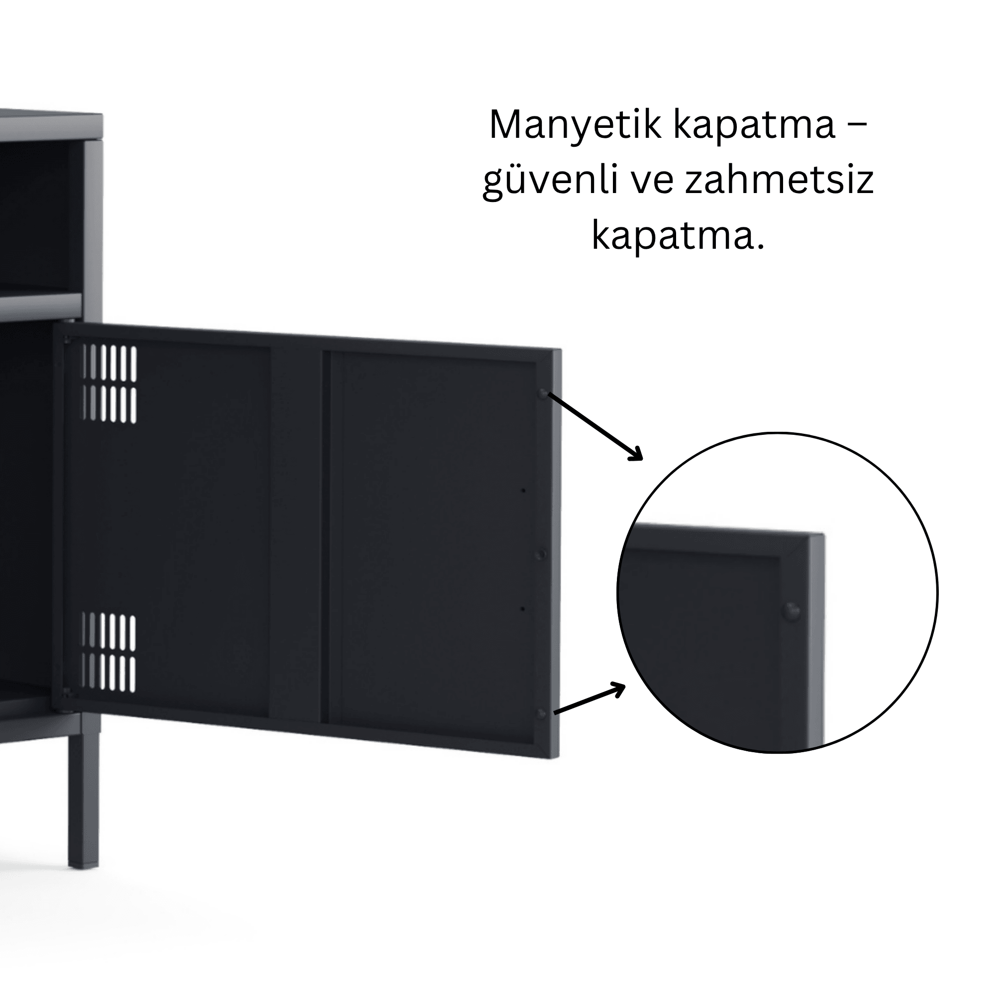 Pera Tv Ünitesi, Tv Dolabı,2 Kapaklı, Açık Raflı 100,50 x 40 x 64,50 cm - 9 Renk Seçeneği Bulunmaktadır