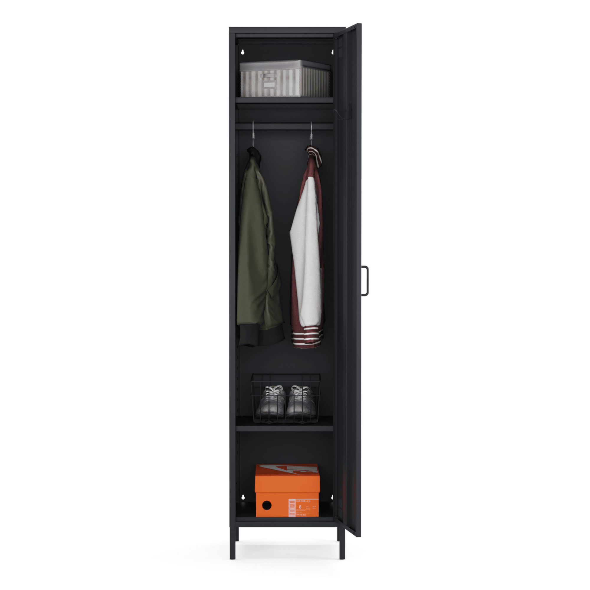 Pera Metal Elbise Dolabı, Soyunma Dolabı, Tek Kapılı, 41,50 x 40 x 189,50 cm - 9 Renk Seçeneği Bulunmaktadır