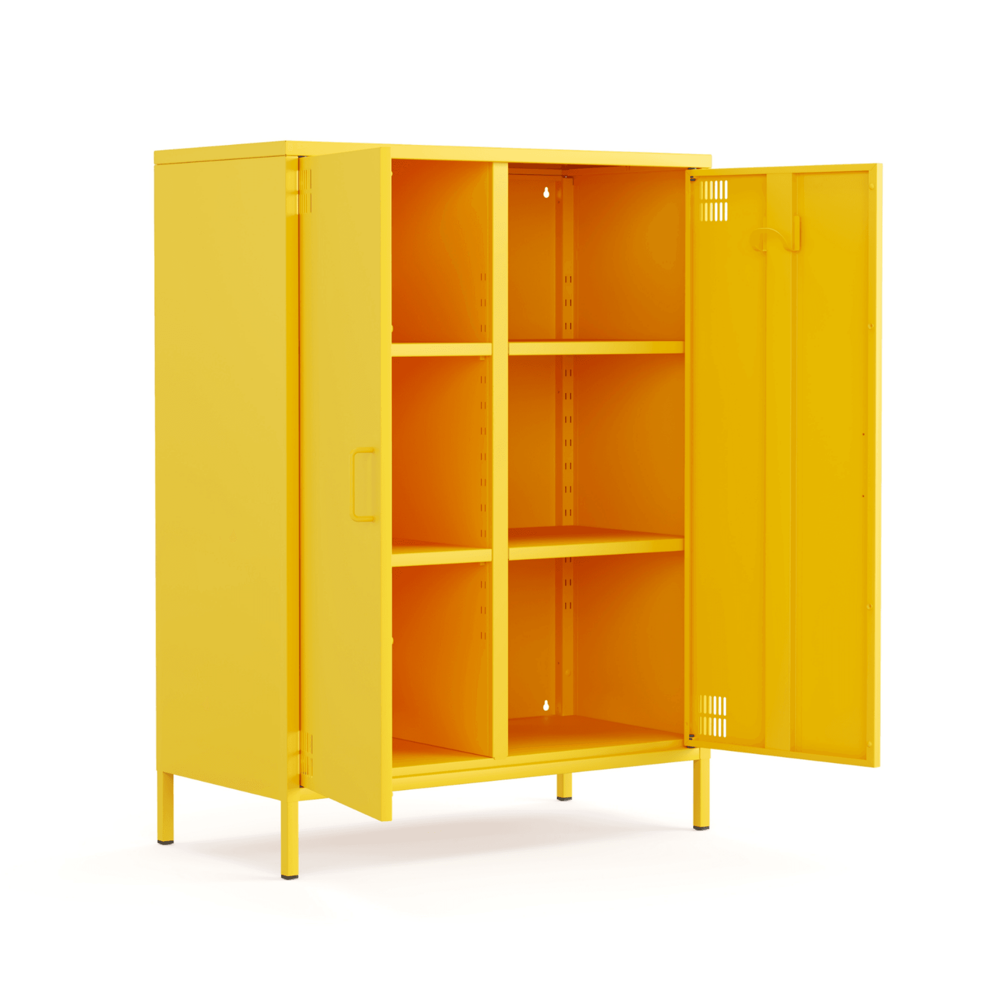 Pera Metal Dolap 2 Kapılı 80,50 x 40 x 109,50 cm - 9 Renk Seçeneği Bulunmaktadır - Ral 1018 Sarı