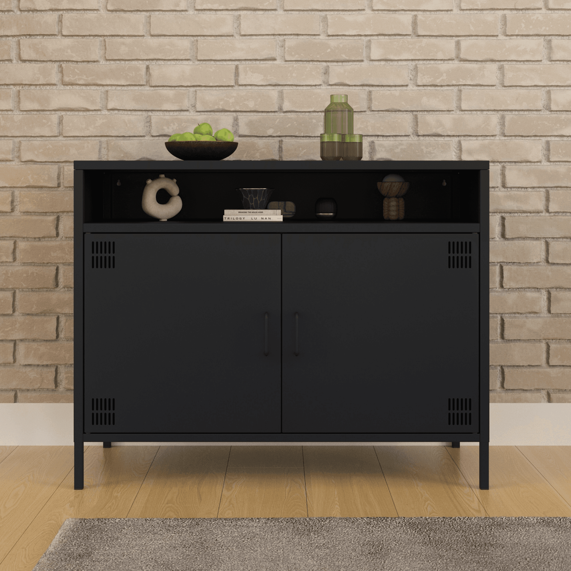 Pera Tv Ünitesi, Tv Dolabı,2 Kapaklı, Açık Raflı 100,50 x 40 x 79,50 cm - 9 Renk Seçeneği Bulunmaktadır