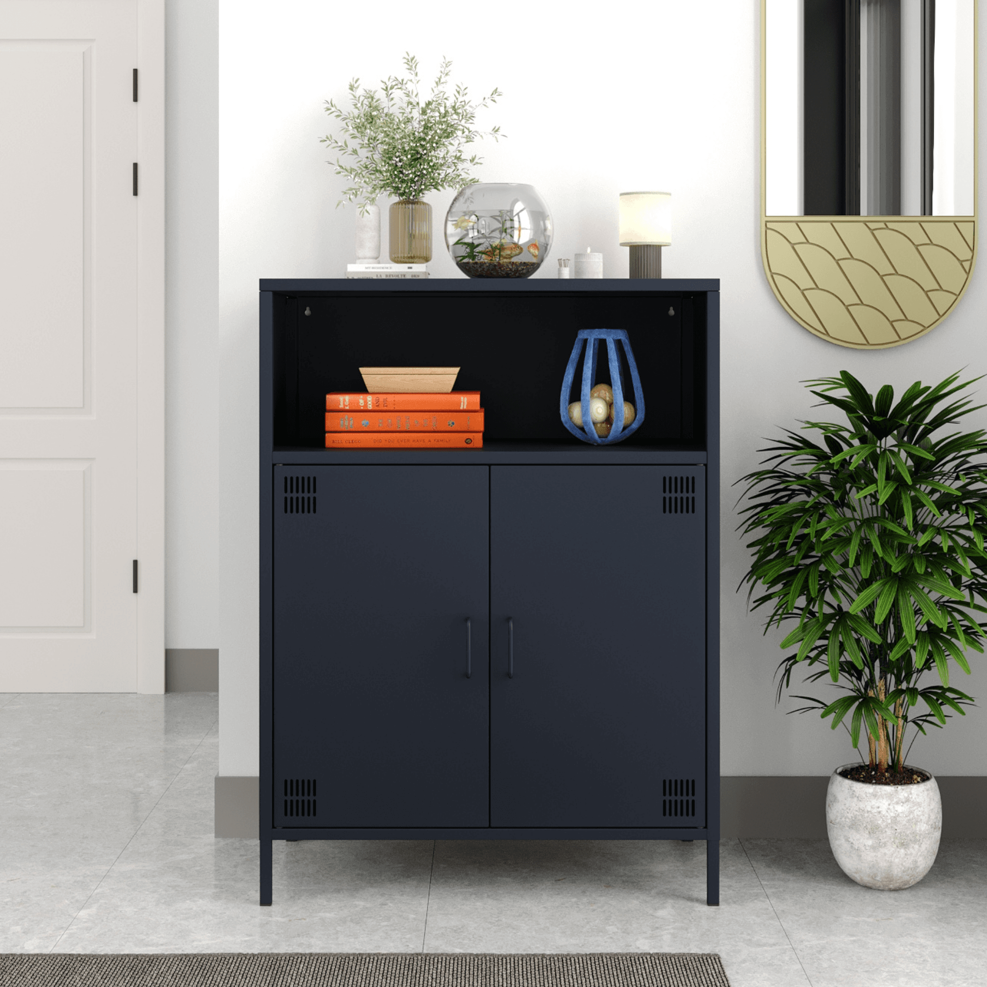 Pera Metal Dolap 2 Kapılı, Açık Raflı 80,50 x 40 x 109,50 cm - 9 Renk Seçeneği Bulunmaktadır