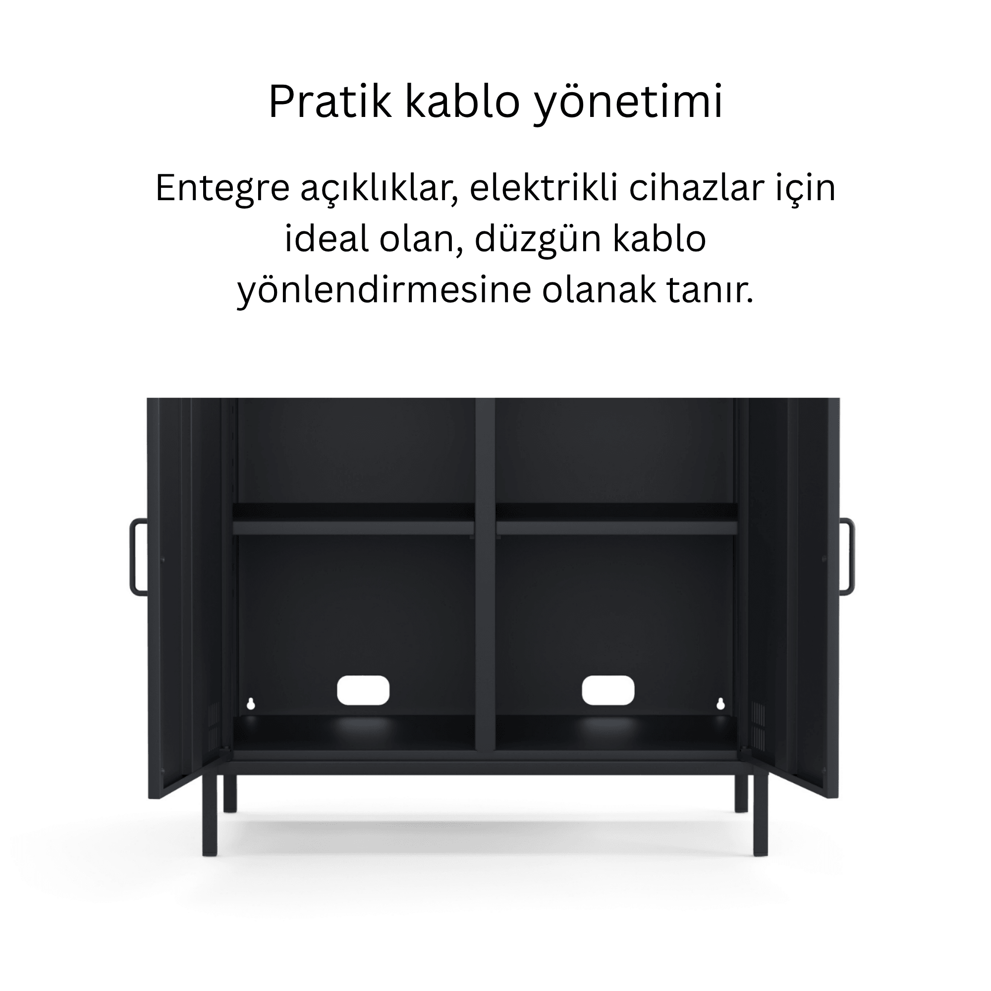 Pera Metal Dolap 2 Kapılı, Açık Raflı 80,50 x 40 x 109,50 cm - 9 Renk Seçeneği Bulunmaktadır