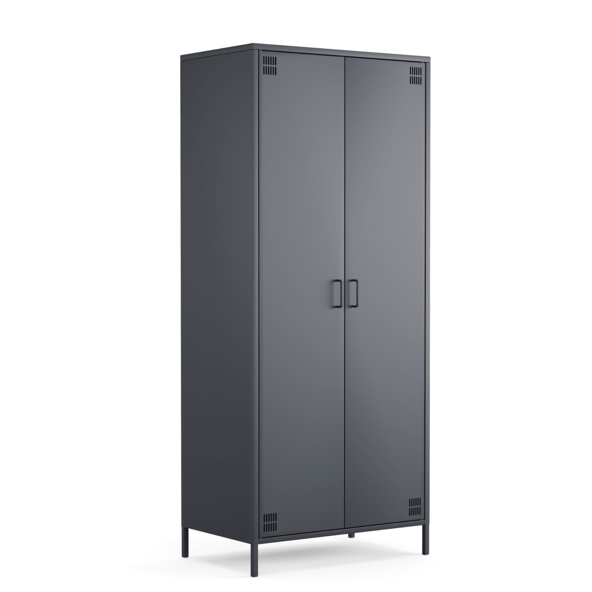 Pera Metal Elbise Dolabı, Soyunma Dolabı, İki Kapılı, 80,50 x 50 x 189,50 cm - 9 Renk Seçeneği Bulunmaktadır - Ral 7016  Antrasit