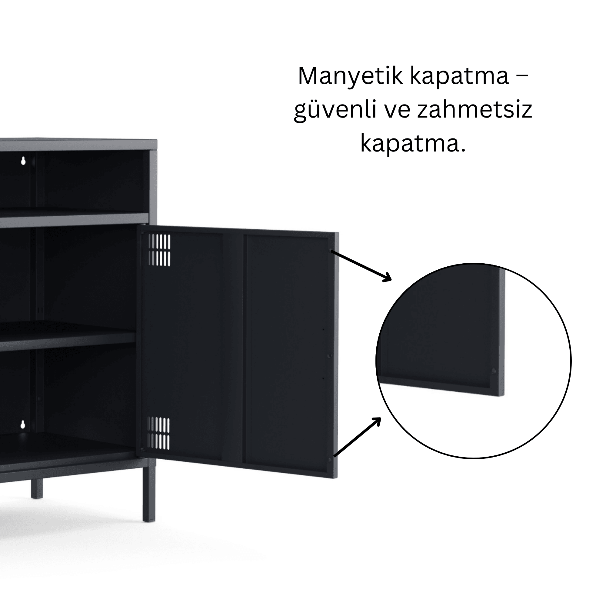 Pera Tv Ünitesi, Tv Dolabı,2 Kapaklı, Açık Raflı 100,50 x 40 x 79,50 cm - 9 Renk Seçeneği Bulunmaktadır