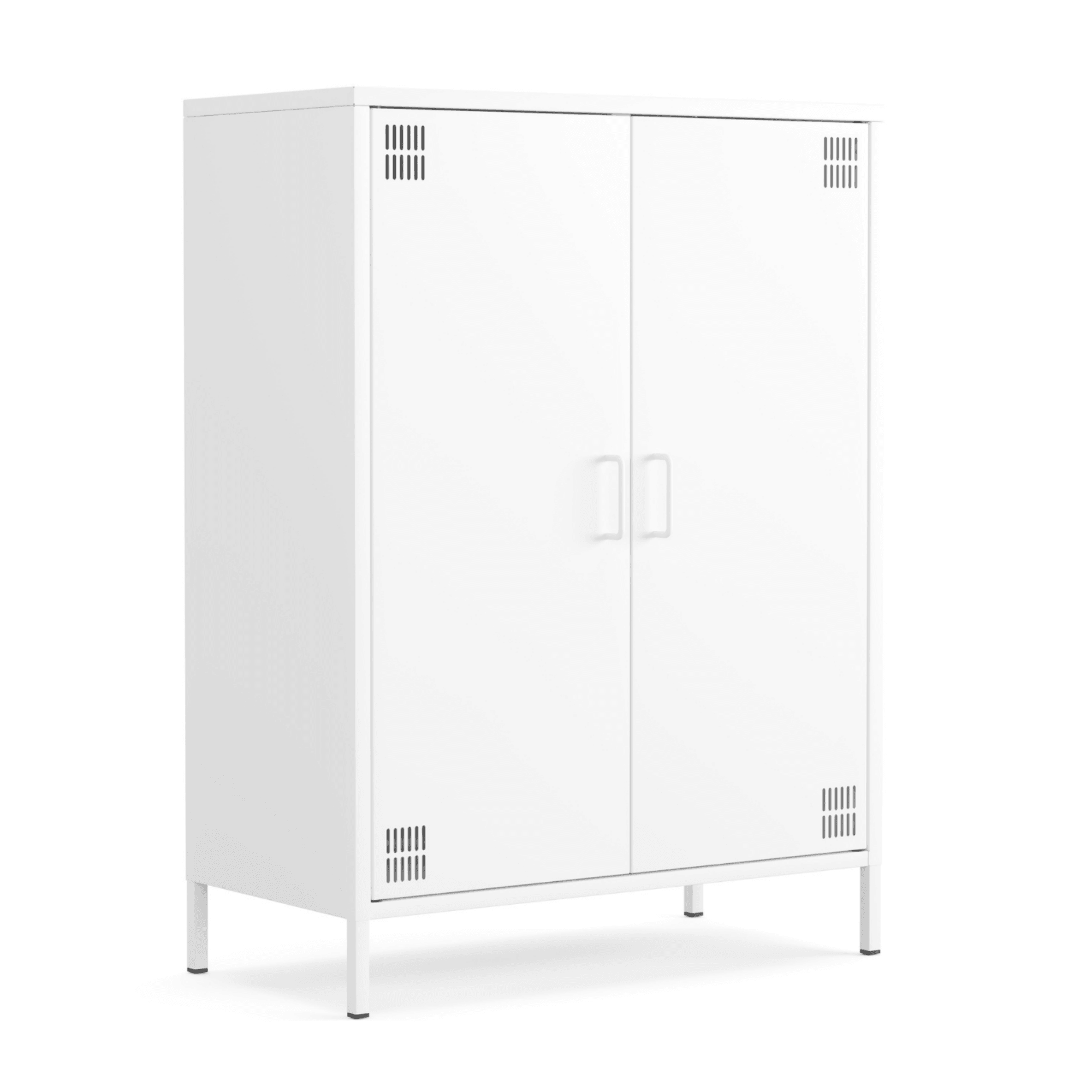 Pera Metal Dolap 2 Kapılı 80,50 x 40 x 109,50 cm - 9 Renk Seçeneği Bulunmaktadır - Ral 9016  Beyaz
