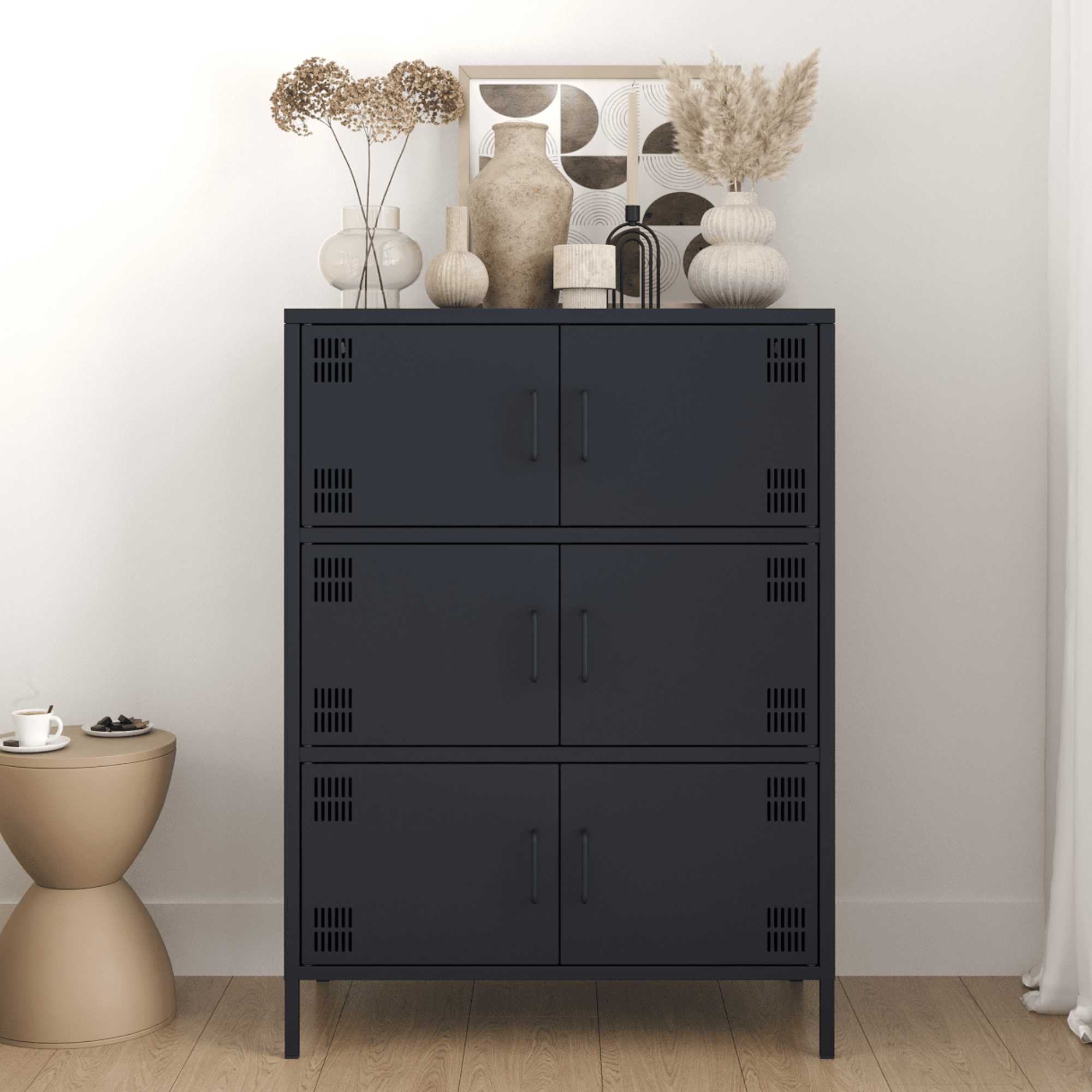 Pera Metal Çok Gözlü Dolap, 6 Kapaklı 80,50 x 40 x 109,50 cm - 9 Renk Seçeneği Bulunmaktadır
