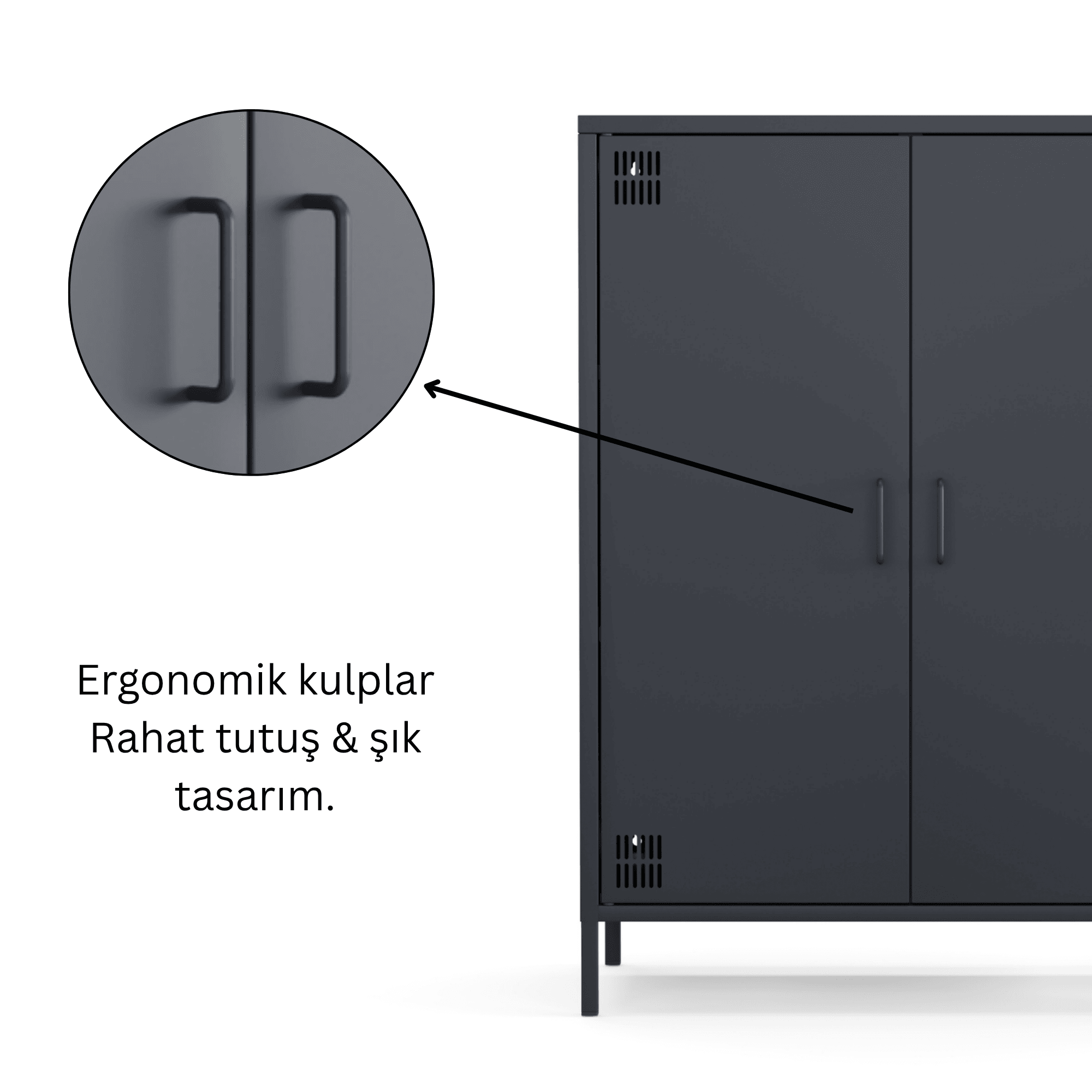 Pera Metal Dolap 2 Kapılı 80,50 x 40 x 109,50 cm - 9 Renk Seçeneği Bulunmaktadır