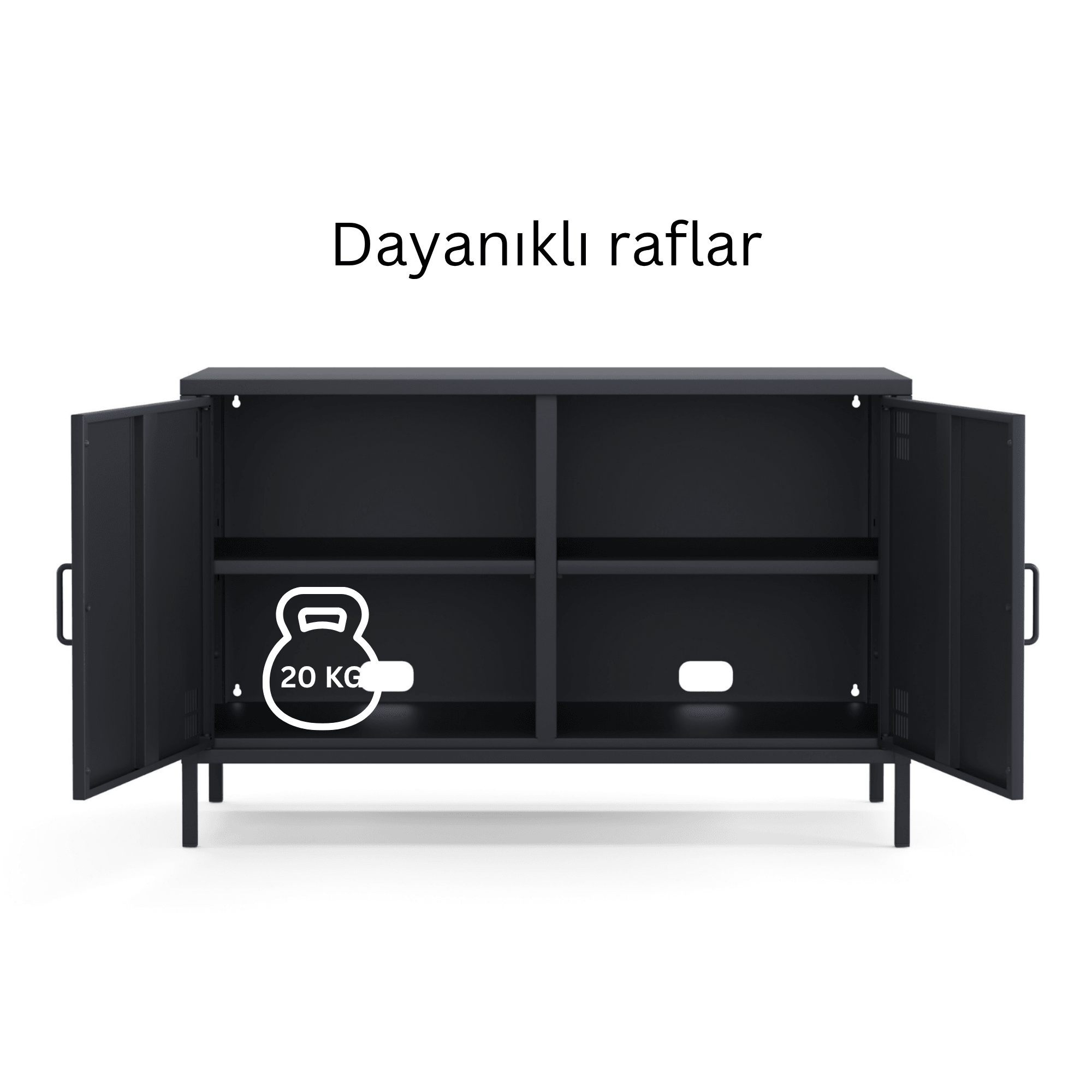 Pera Tv Ünitesi, Tv Dolabı,2 Kapaklı Dolap 100,50 x 40 x 64,50 cm - 9 Renk Seçeneği Bulunmaktadır