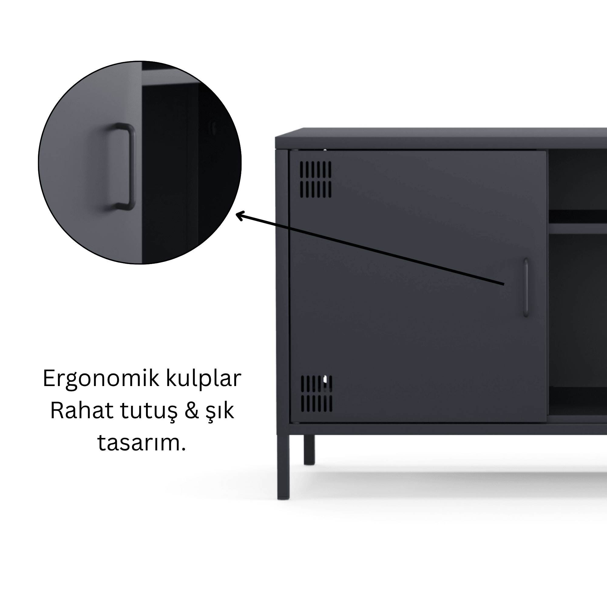 Pera Tv Ünitesi, Tv Dolabı,2 Kapaklı, Açık Raflı 130,50 x 40 x 64,50 cm - 9 Renk Seçeneği Bulunmaktadır