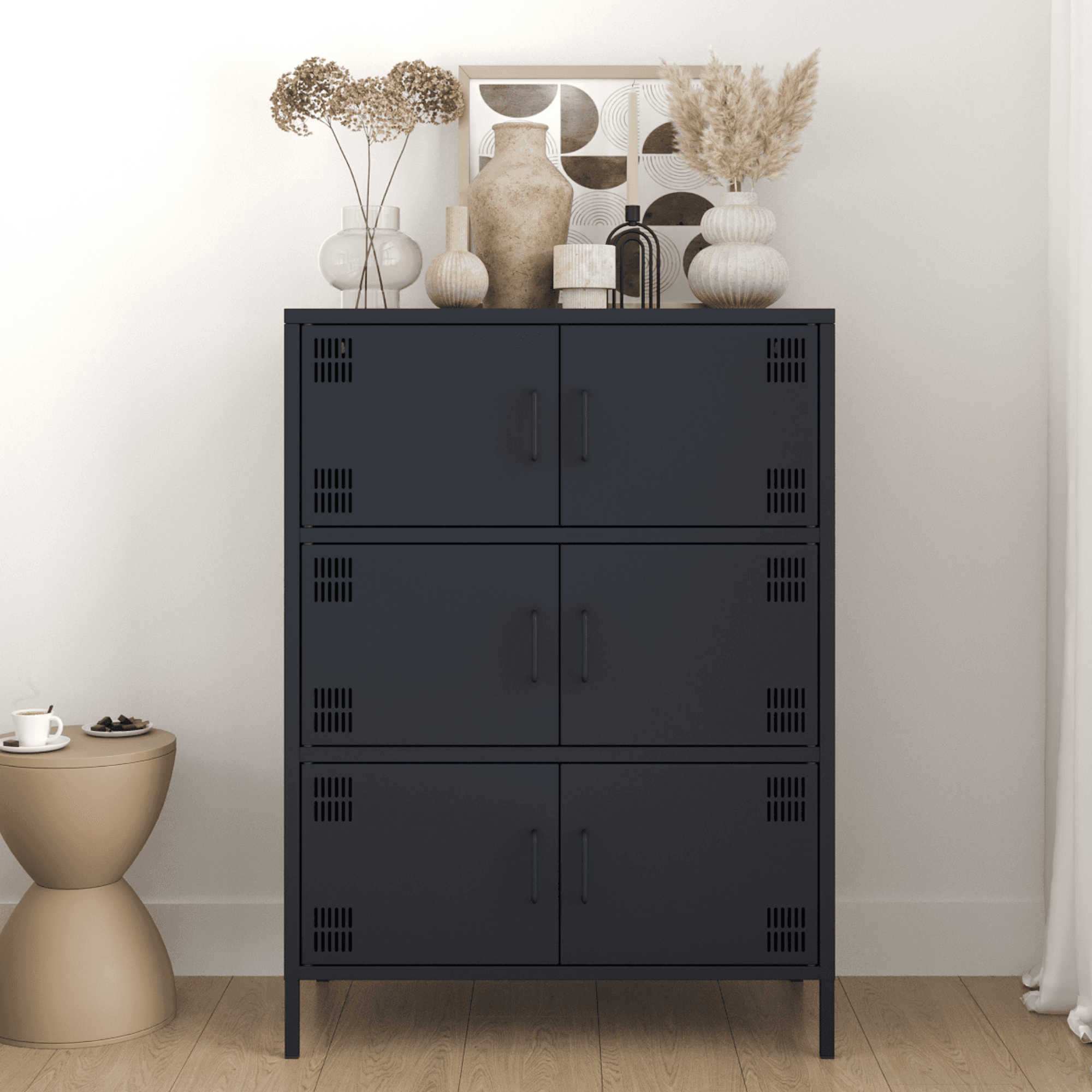 Pera Metal Çok Gözlü Dolap, 6 Kapaklı 80,50 x 40 x 109,50 cm - 9 Renk Seçeneği Bulunmaktadır