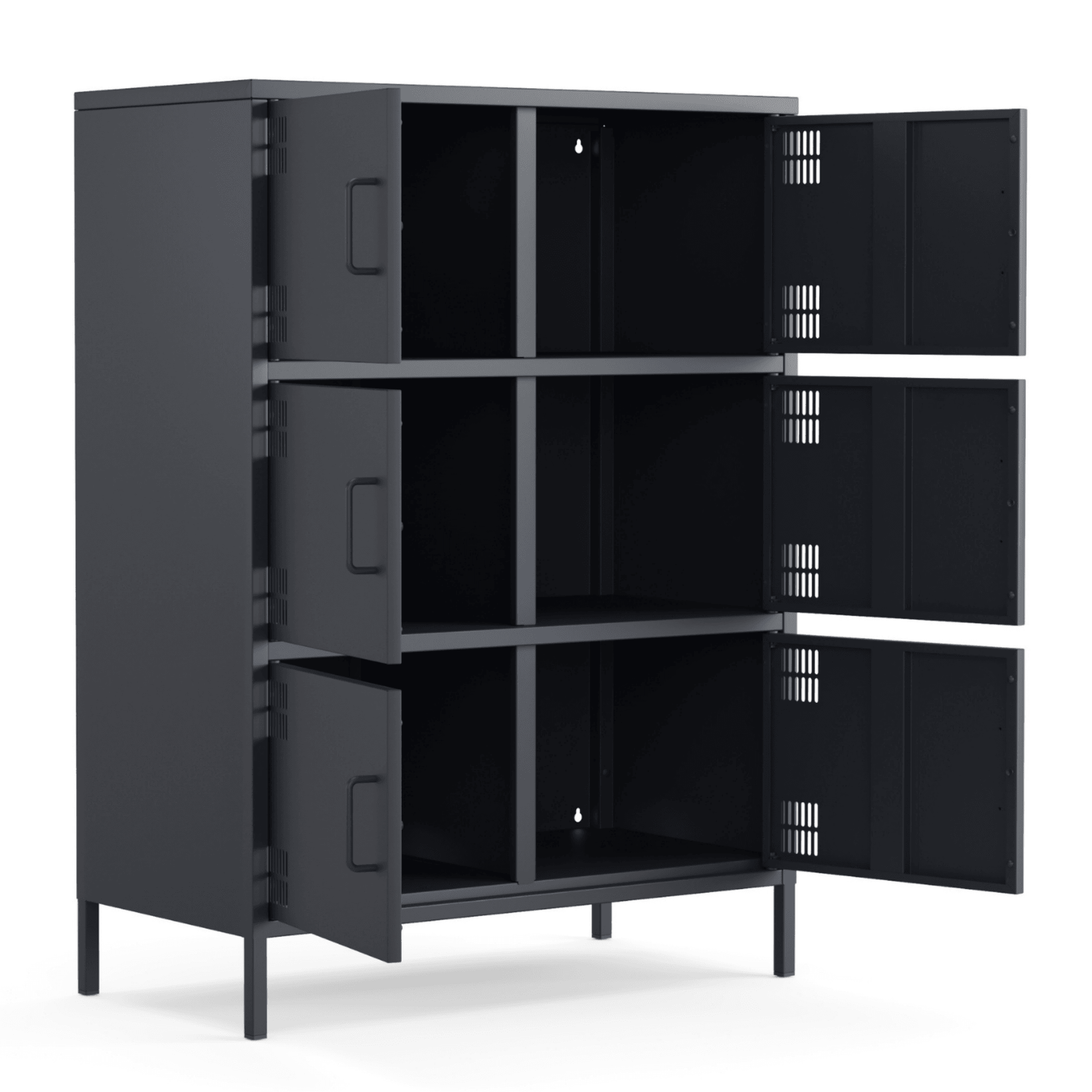 Pera Metal Çok Gözlü Dolap, 6 Kapaklı 80,50 x 40 x 109,50 cm - 9 Renk Seçeneği Bulunmaktadır
