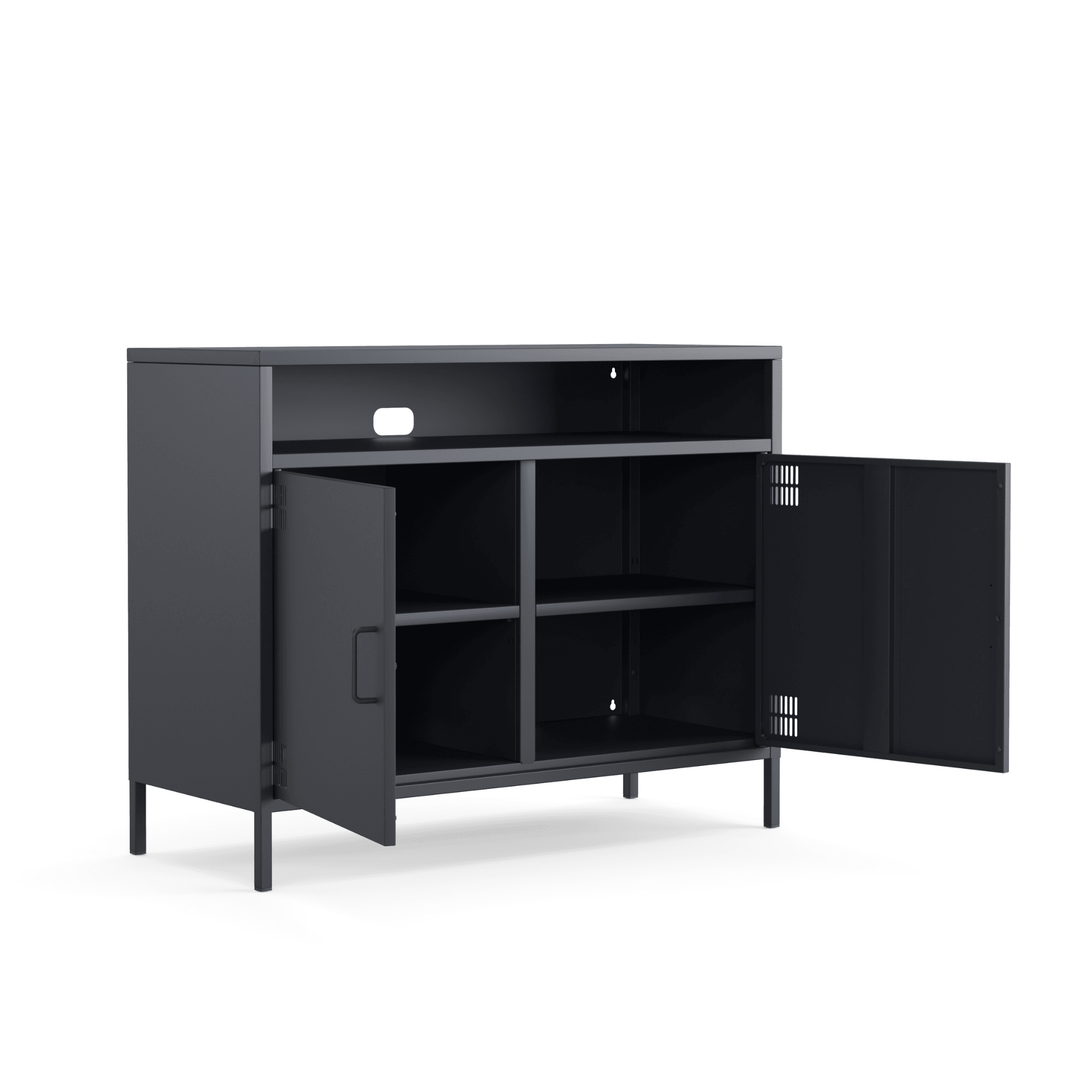 Pera Tv Ünitesi, Tv Dolabı,2 Kapaklı, Açık Raflı 100,50 x 40 x 79,50 cm - 9 Renk Seçeneği Bulunmaktadır