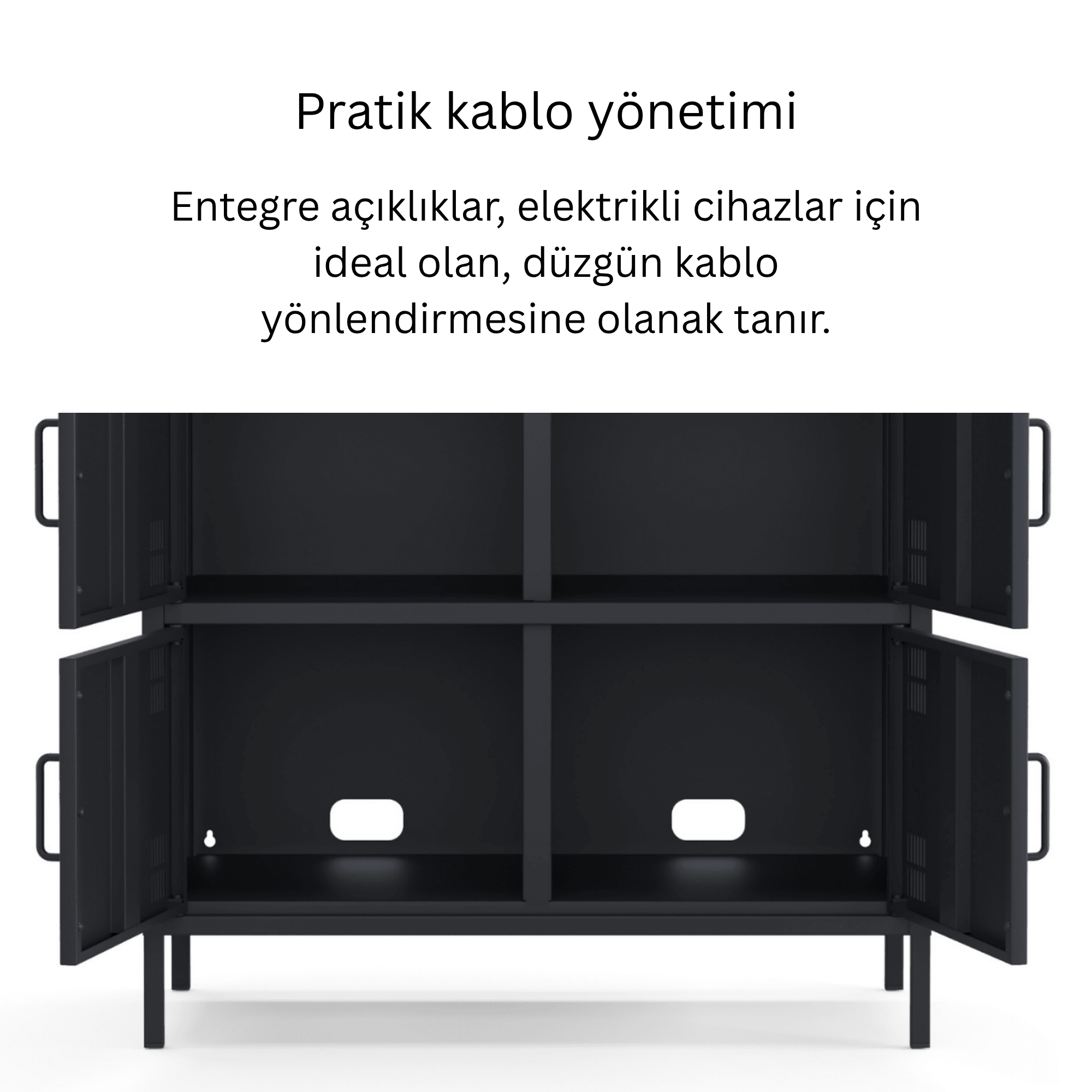 Pera Metal Çok Gözlü Dolap, 6 Kapaklı 80,50 x 40 x 109,50 cm - 9 Renk Seçeneği Bulunmaktadır