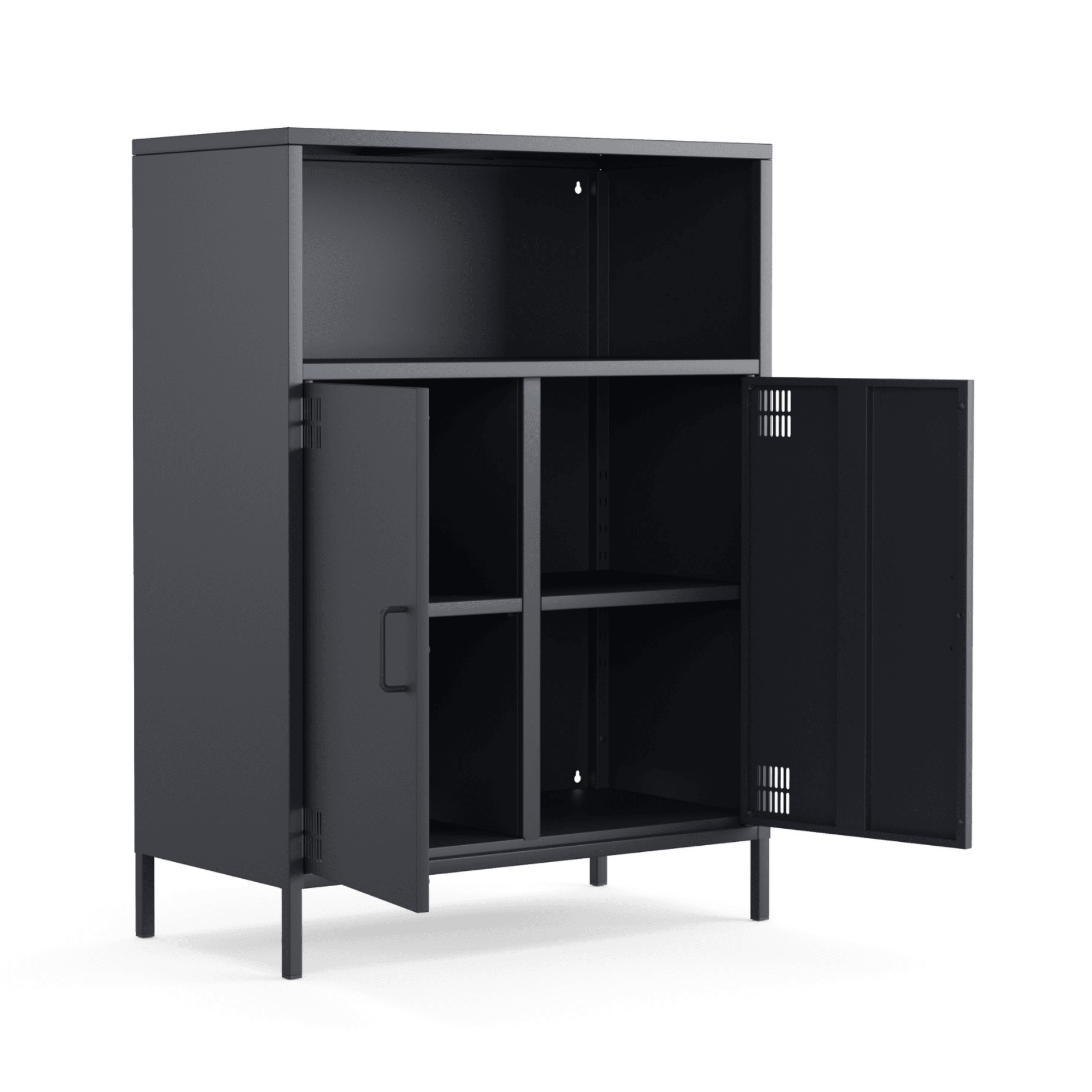 Pera Metal Dolap 2 Kapılı, Açık Raflı 80,50 x 40 x 109,50 cm - 9 Renk Seçeneği Bulunmaktadır