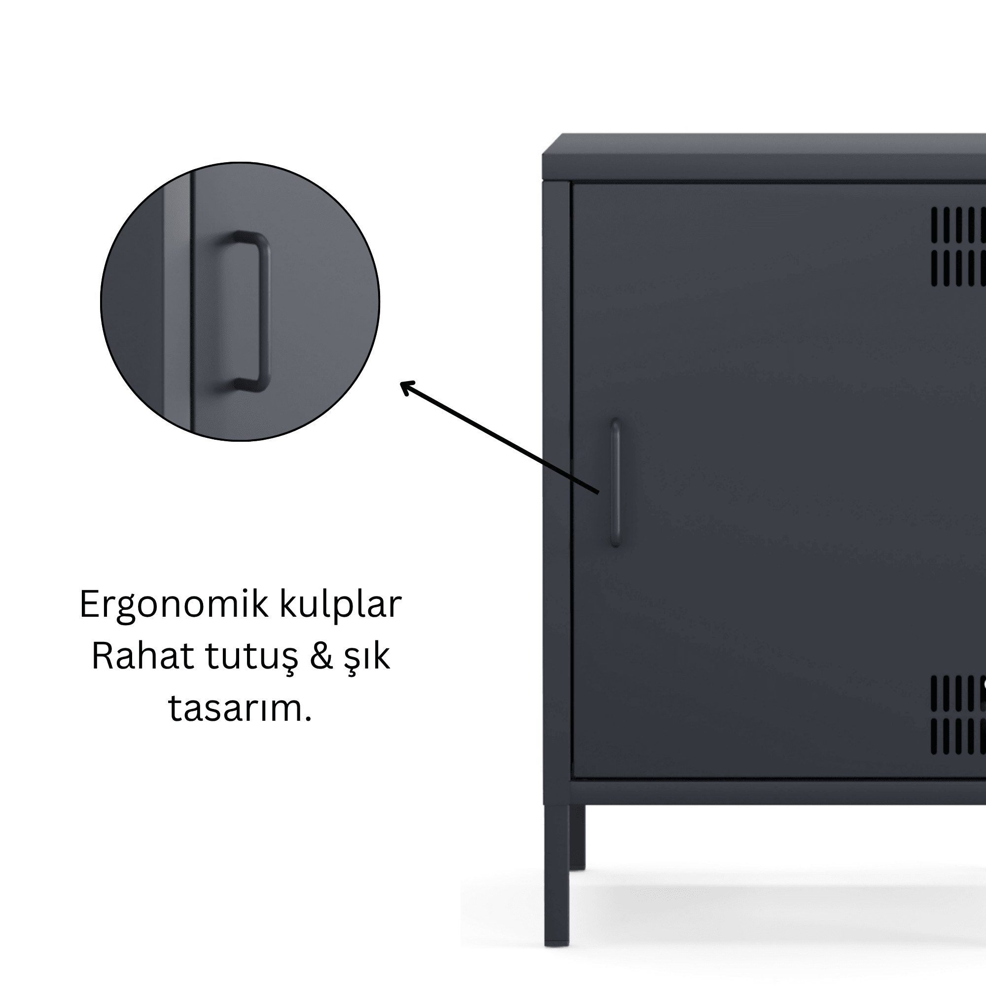 Pera Komodin Kapaklı 41,5 x 40 x 64,50 cm - 9 Renk Seçeneği Bulunmaktadır