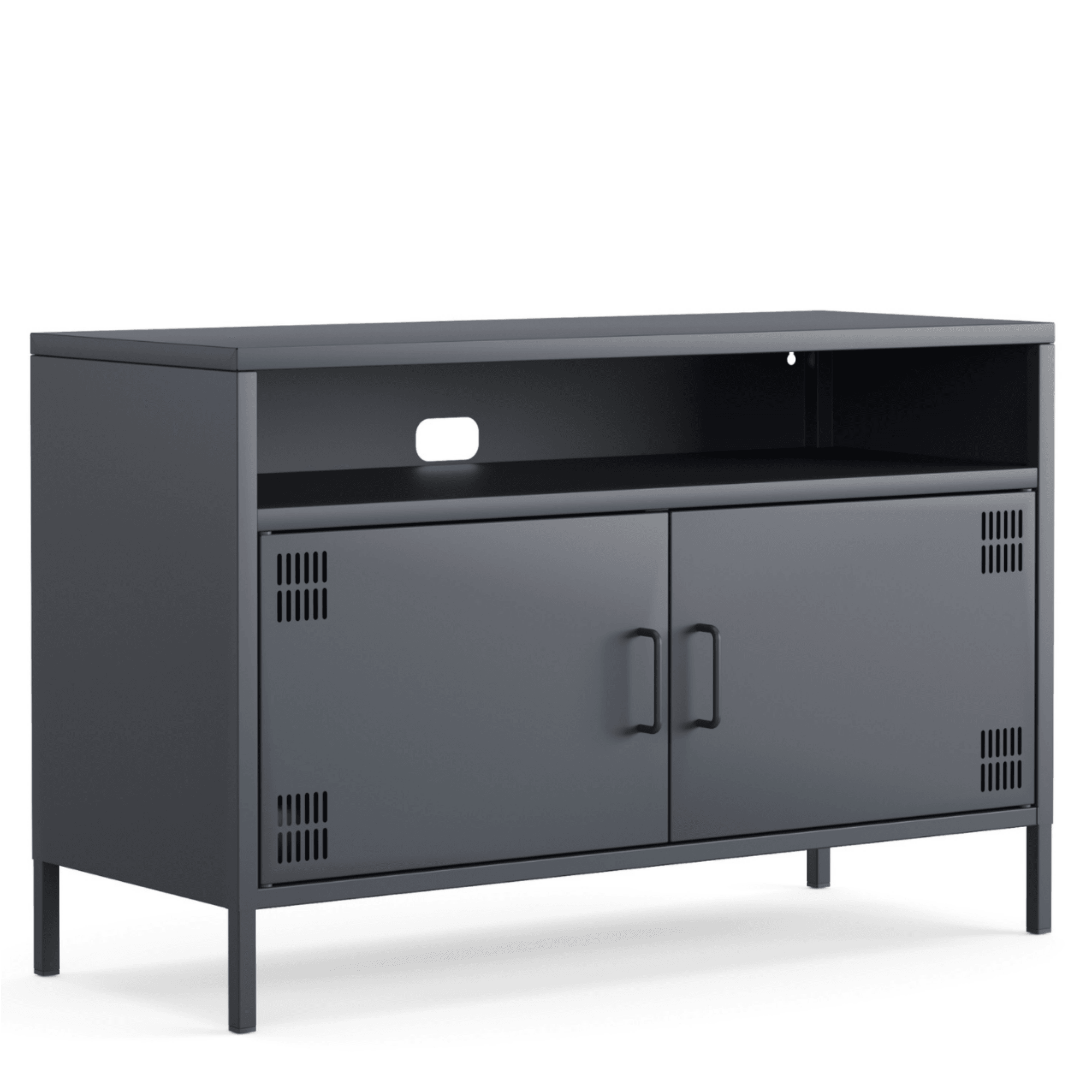 Pera Tv Ünitesi, Tv Dolabı,2 Kapaklı, Açık Raflı 100,50 x 40 x 64,50 cm - 9 Renk Seçeneği Bulunmaktadır