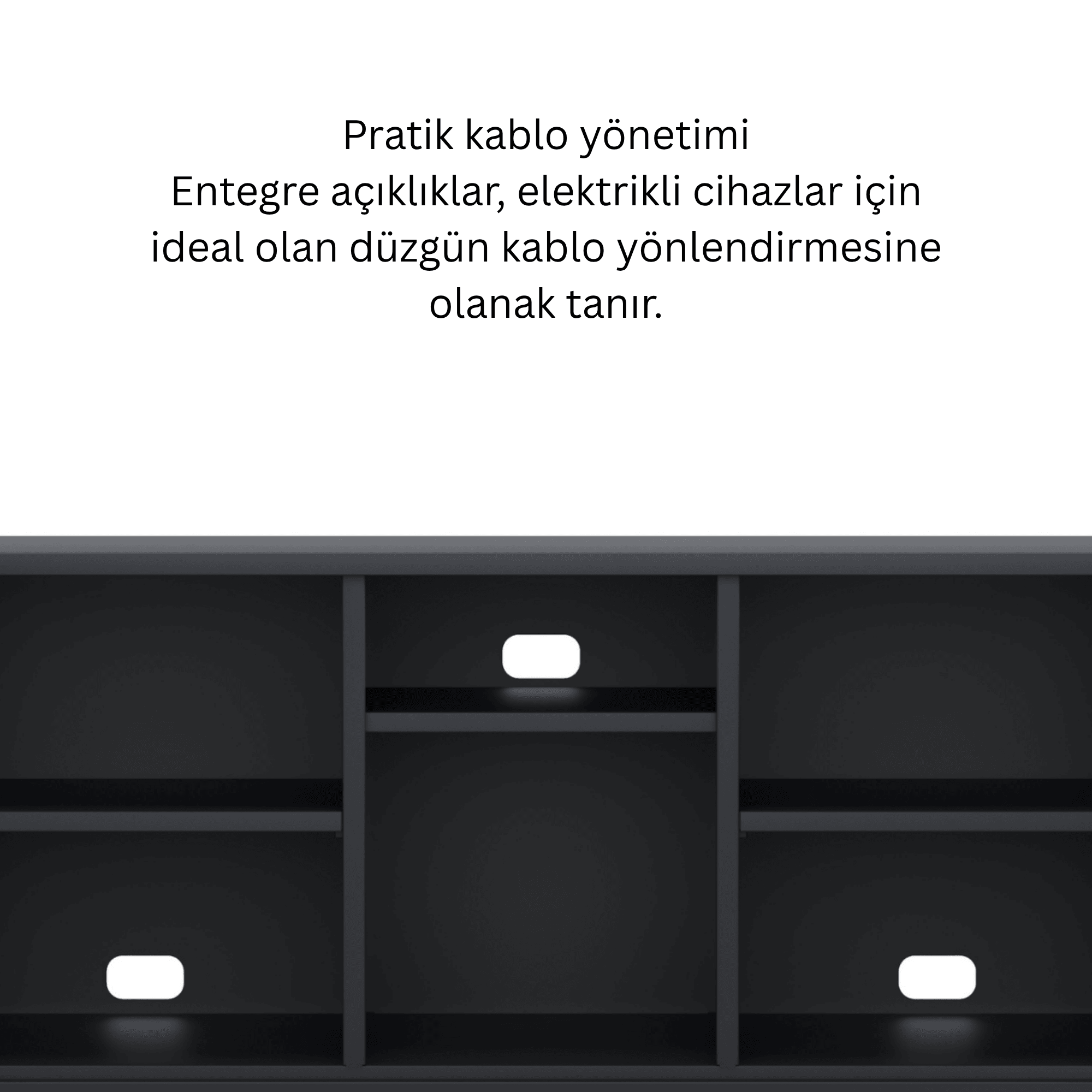 Pera Tv Ünitesi, Tv Dolabı,2 Kapaklı, Açık Raflı 130,50 x 40 x 64,50 cm - 9 Renk Seçeneği Bulunmaktadır