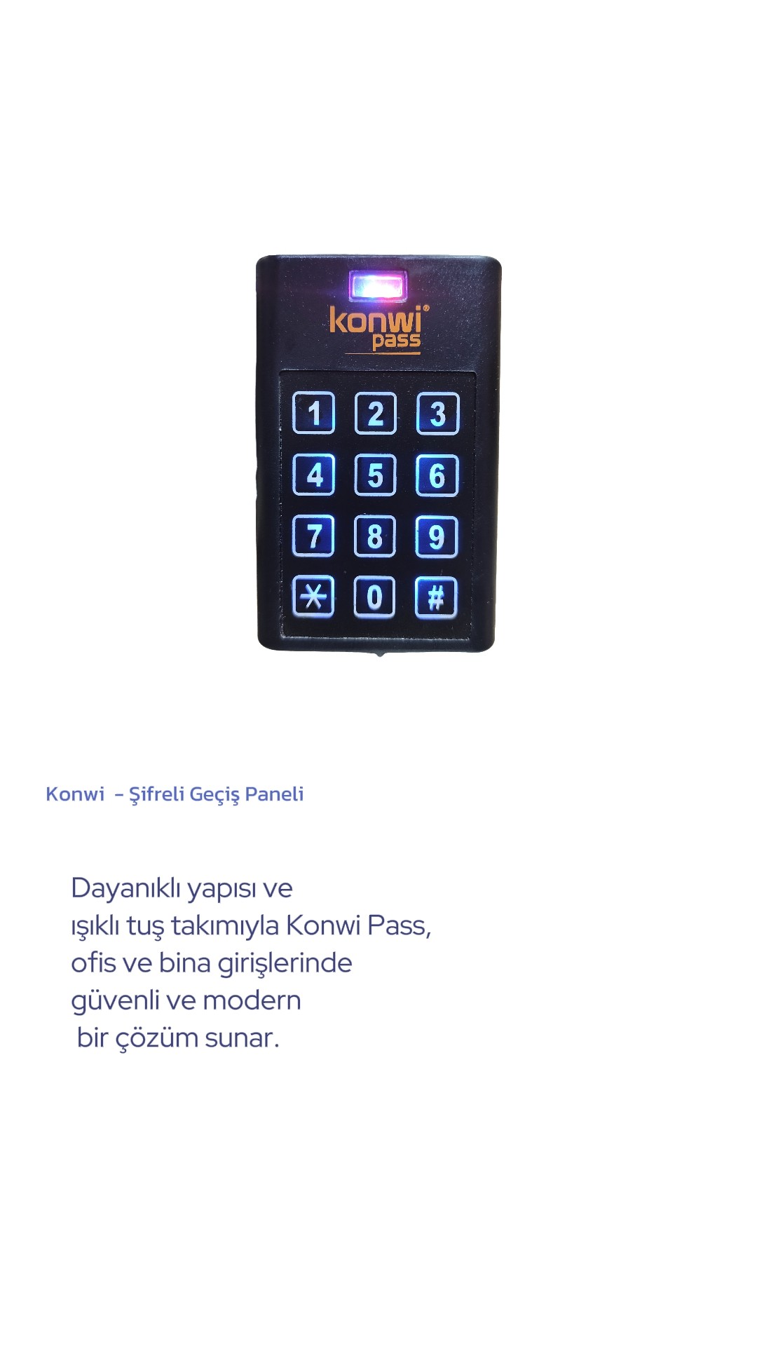 Konwi Şifreli ve Kartlı Geçiş Sistemi | 12-24V Akıllı Kapı Kontrolü