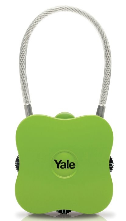 Yale YP4 41 350 1G Şifreli Çelik Halatlı Kilit Yeşil Mor Renk