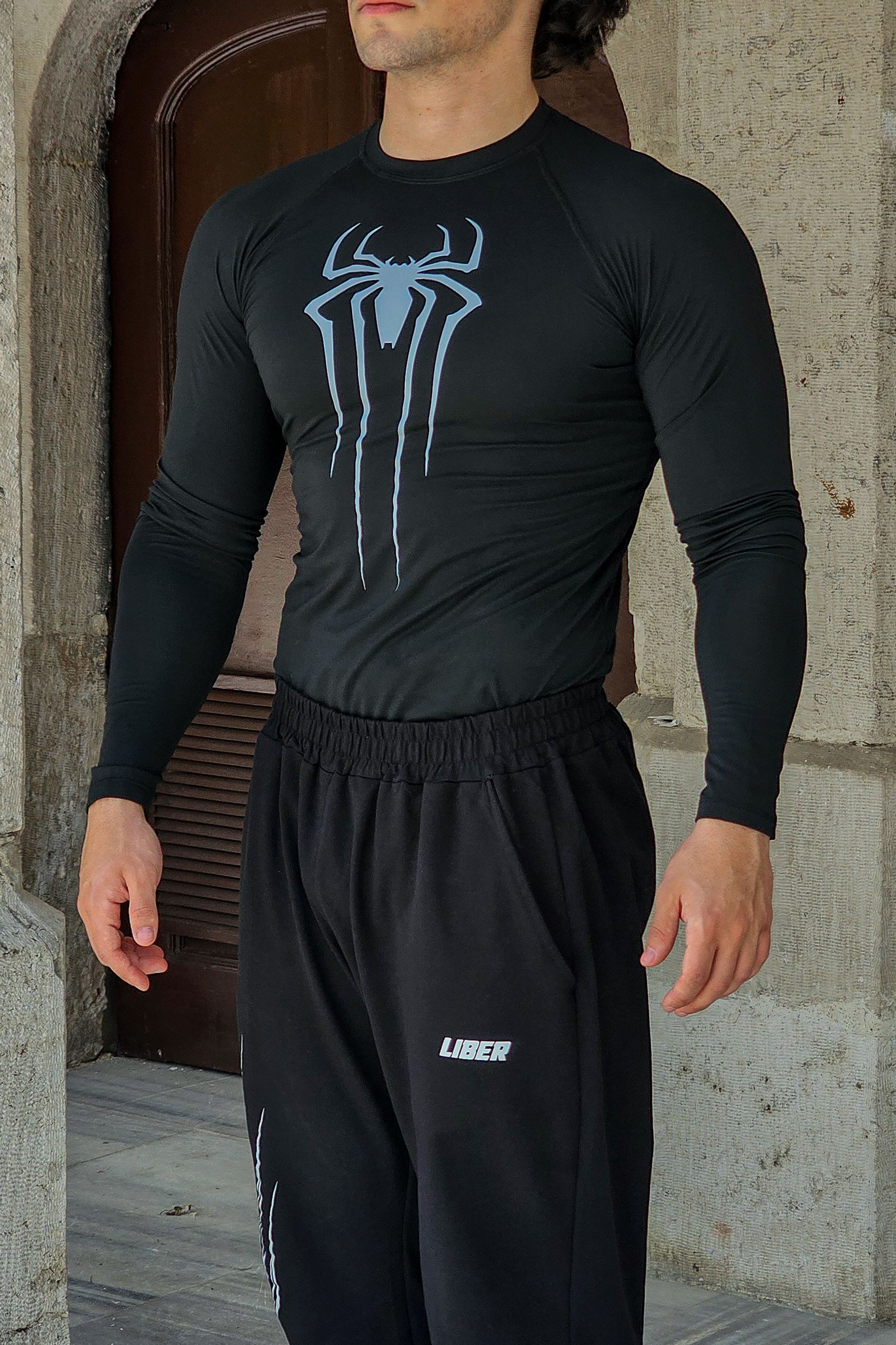 Spider - Uzun Kollu Compression Tshirt