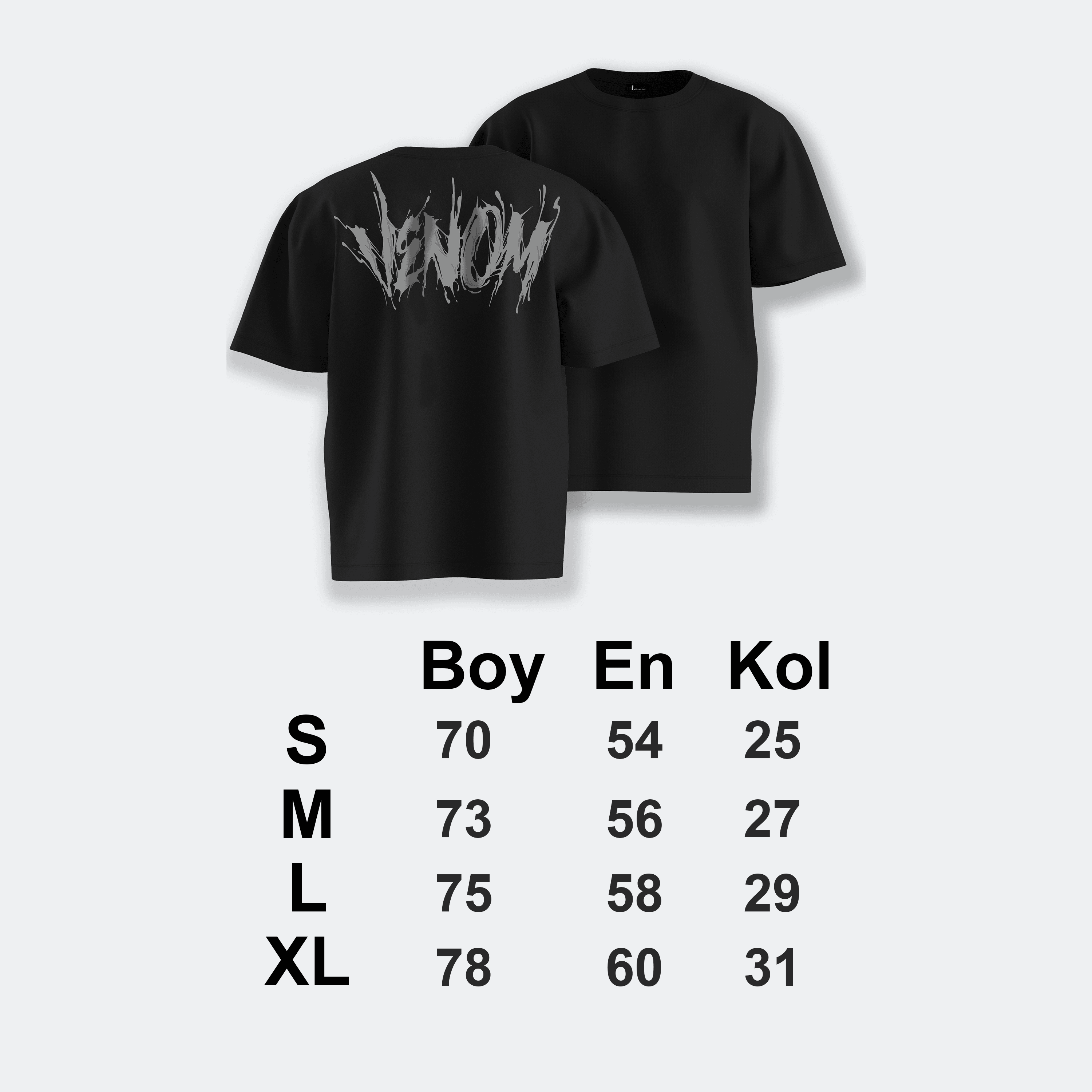 Venom - Oversize Tshirt - Siyah