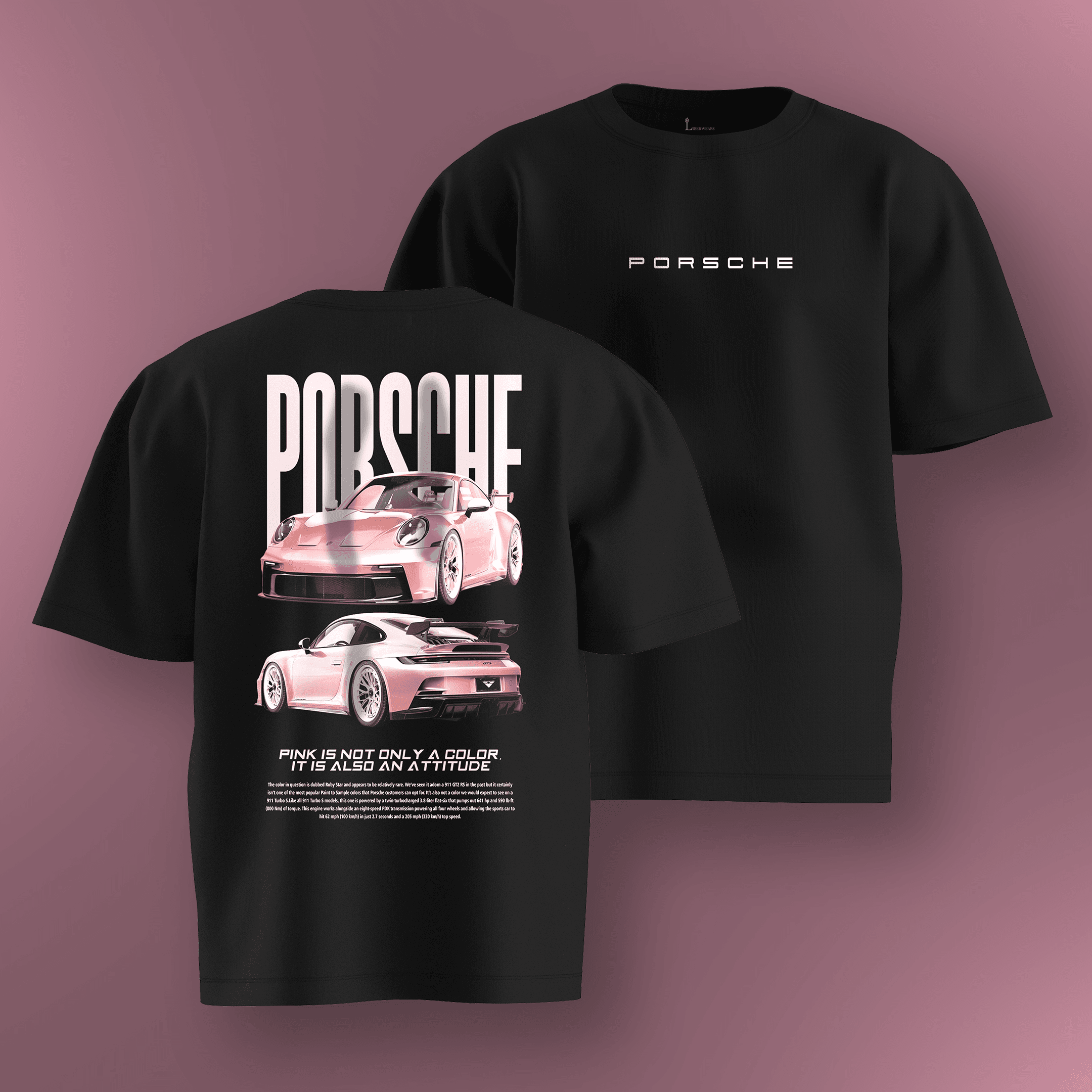 Pink Porsche 911 GT3 - Oversize Tshirt