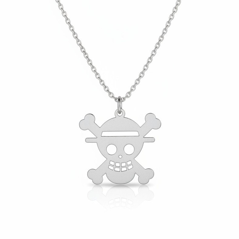 One Piece Skull Kolye - Paslanmaz Çelik
