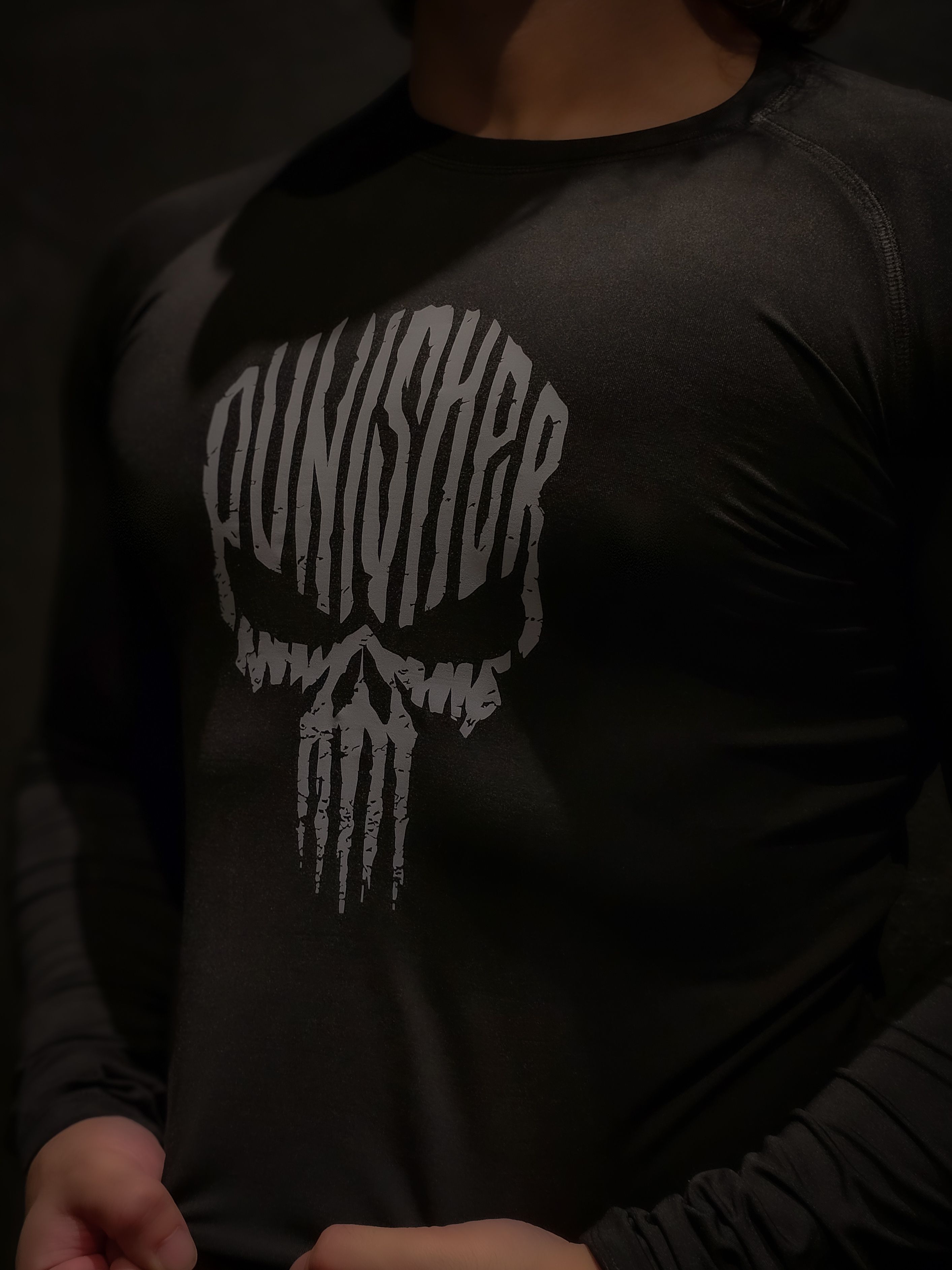 Punisher - Uzun Kollu Compression Tshirt