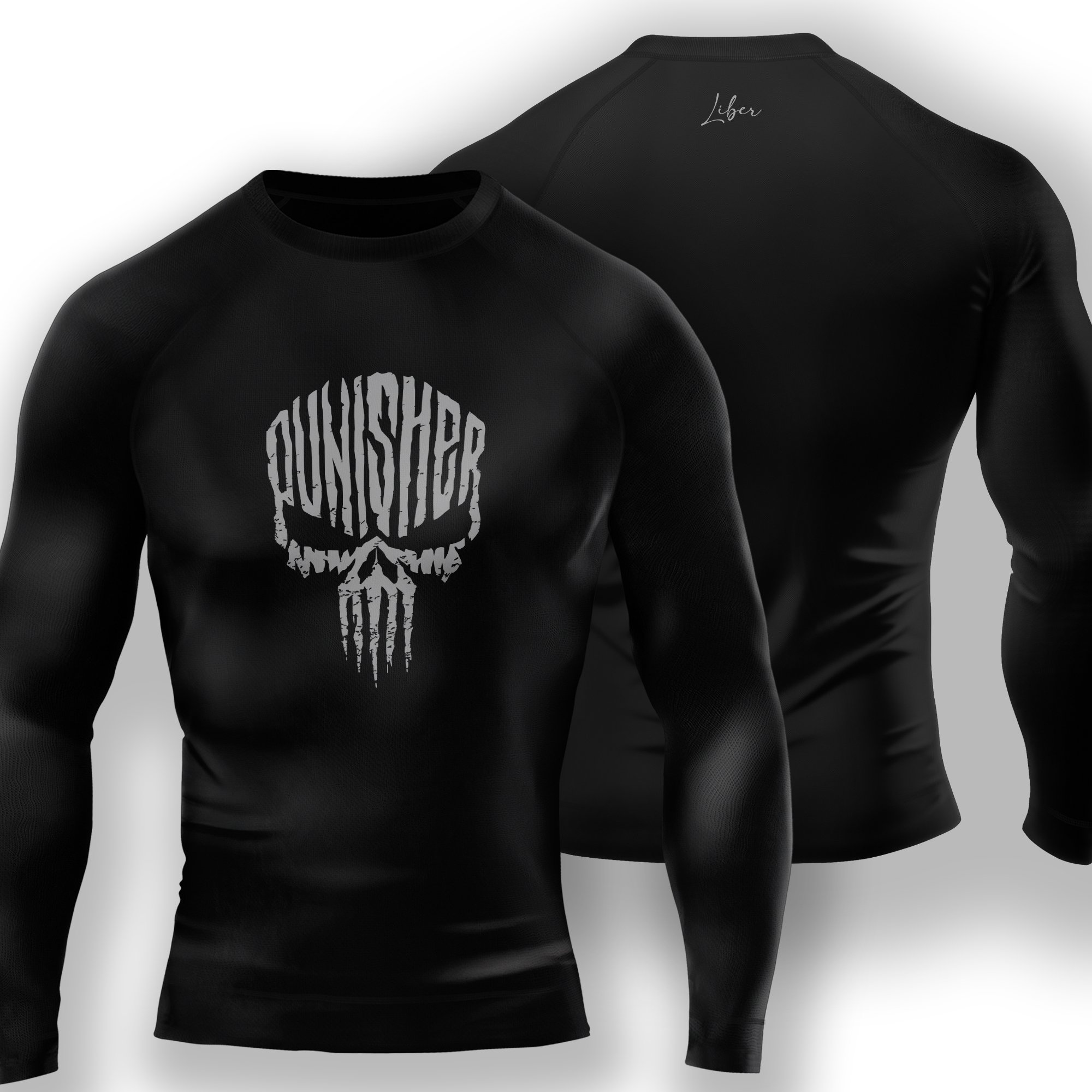 Punisher - Uzun Kollu Compression Tshirt