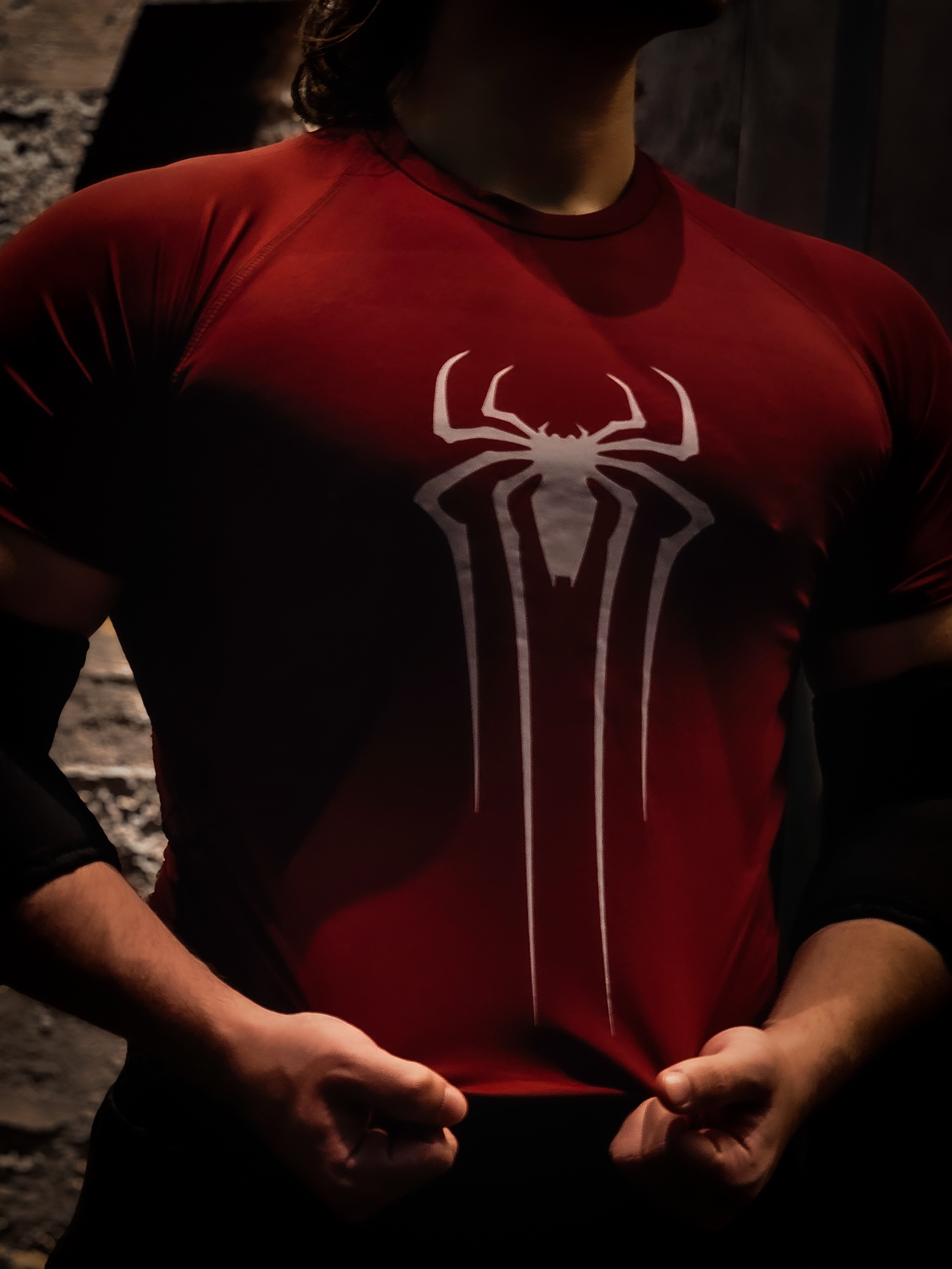 Spiderman - Compression Tshirt - Bordo