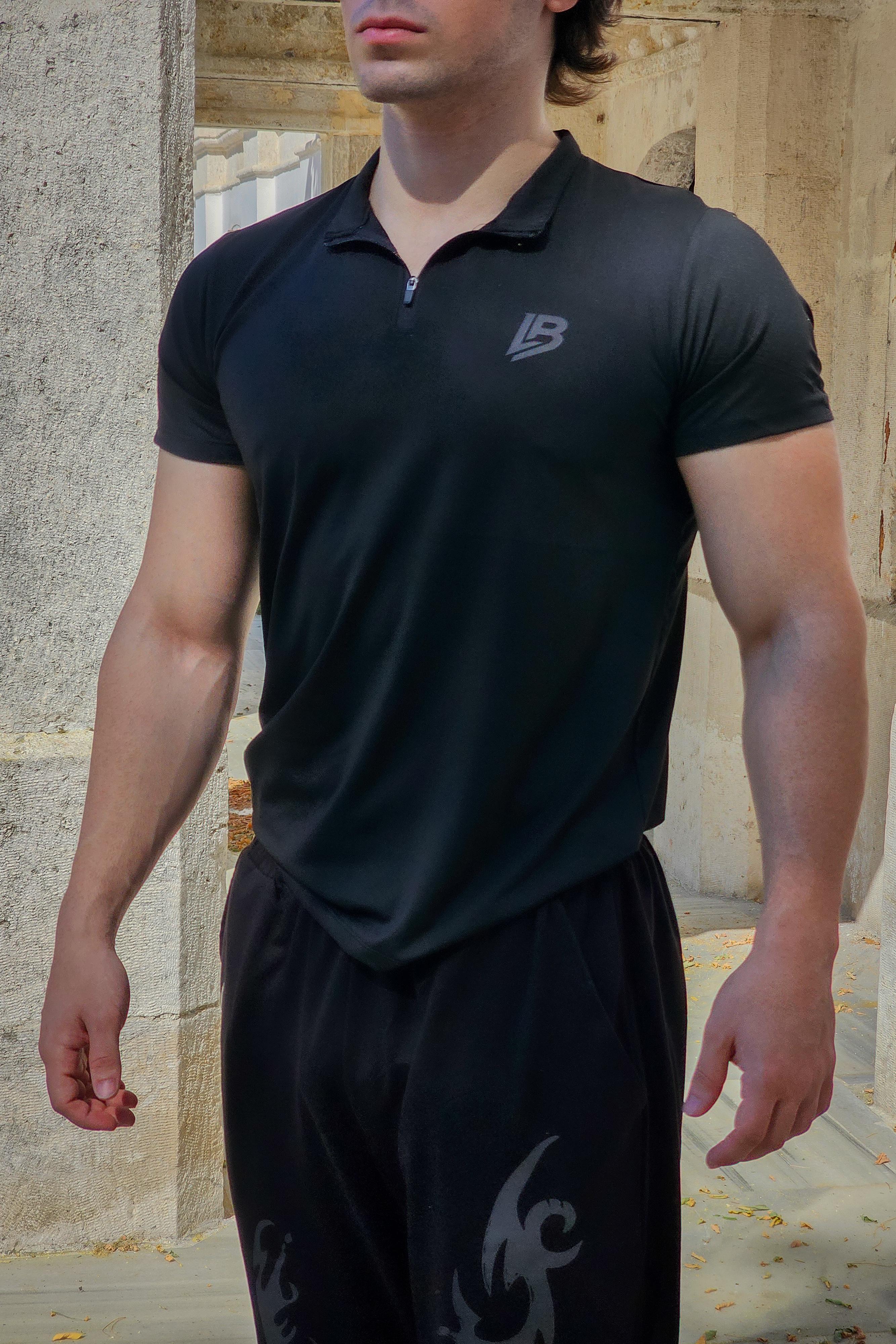 Liber - Zipli Polo Yaka Fit T-shirt