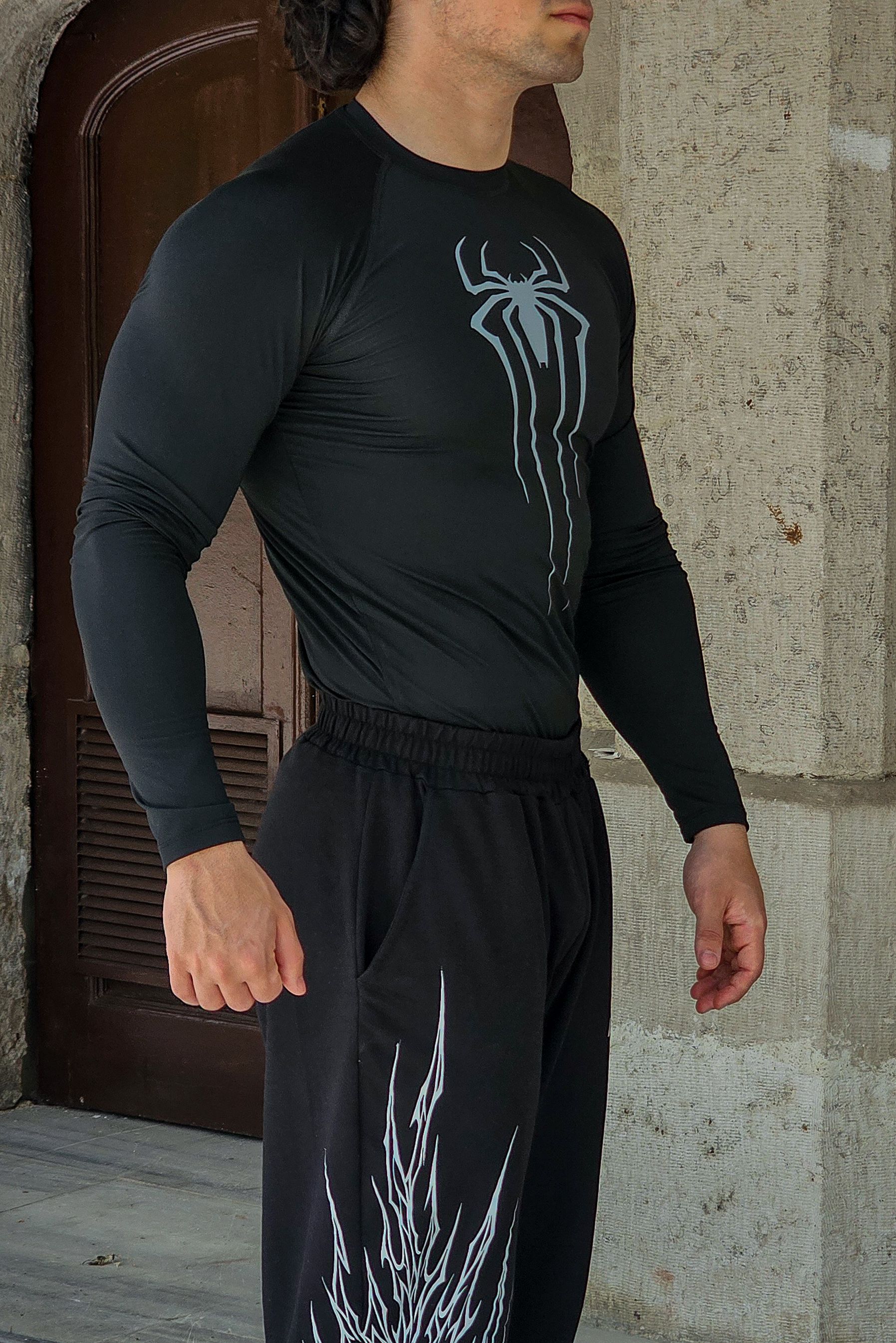 Spider - Uzun Kollu Compression Tshirt