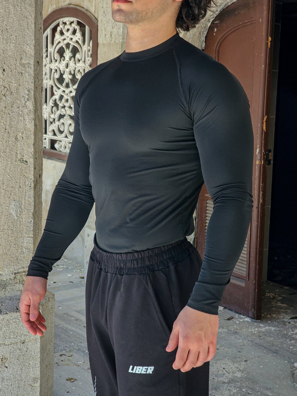 Uzun Kollu Basic Compression Tshirt
