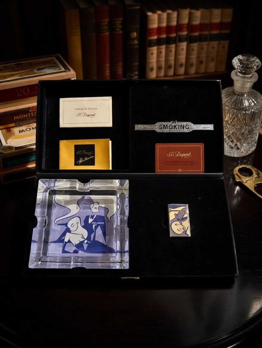 RITZENHOFF & S.T. DUPONT ÇAKMAK ve KÜL TABLASI SETİ