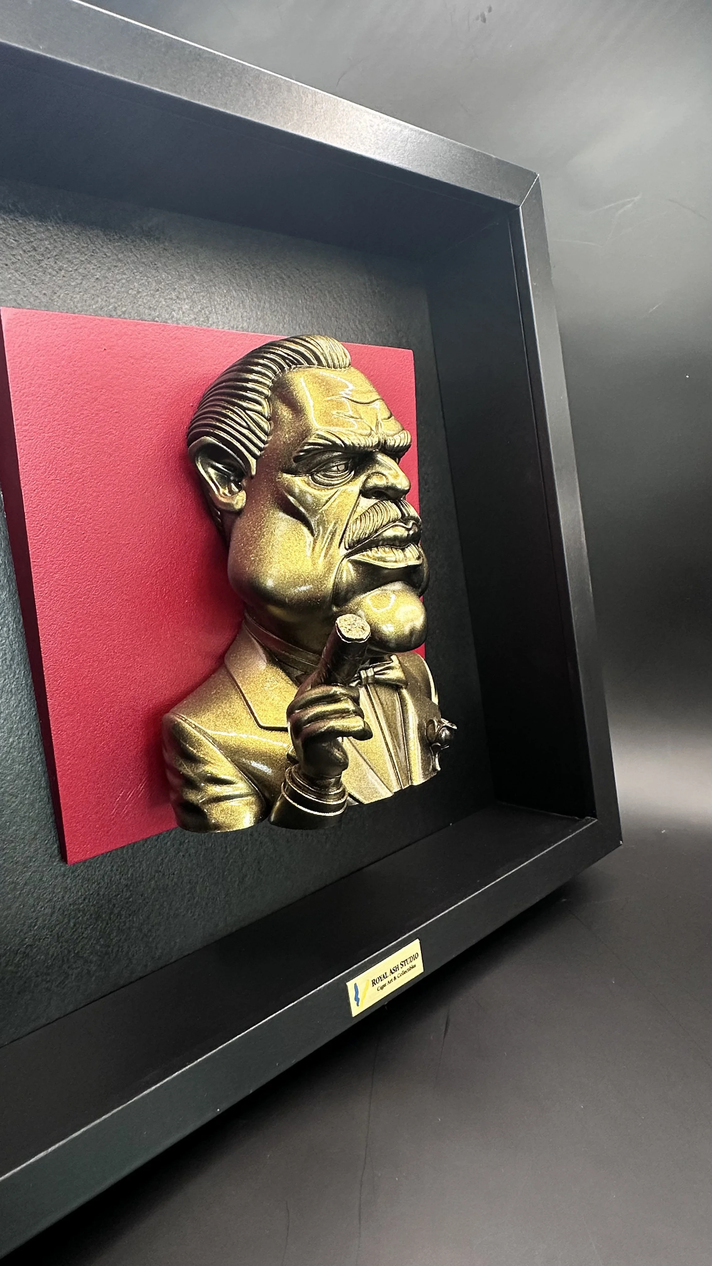 DON VITO ENJOYING HIS CIGAR RED BRONZE EDITION